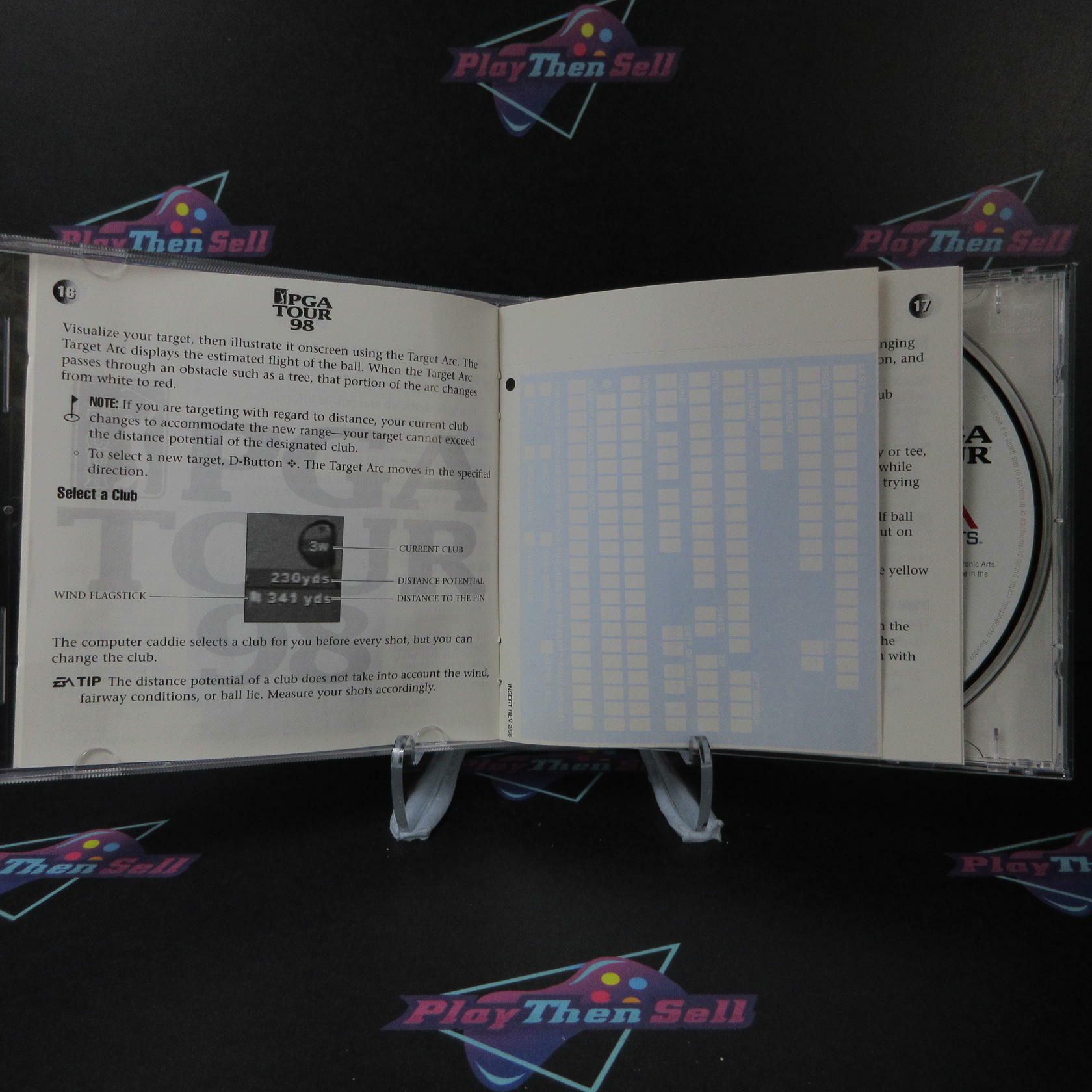 PGA Tour 98 PS1 PlayStation 1 + Reg Card Complete - Refurbished