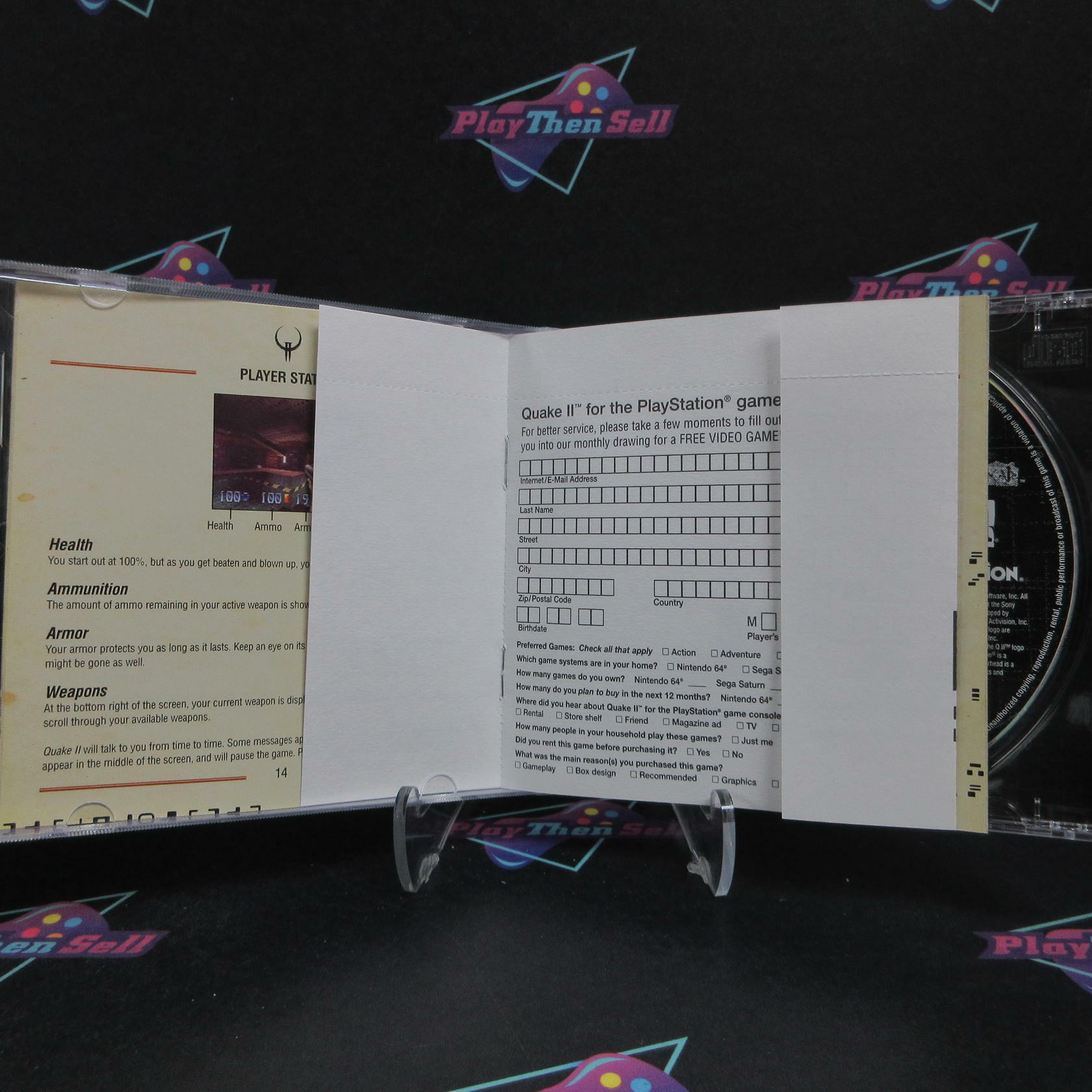 Quake II PS1 PlayStation 1 + Reg Card Complete - Very Good