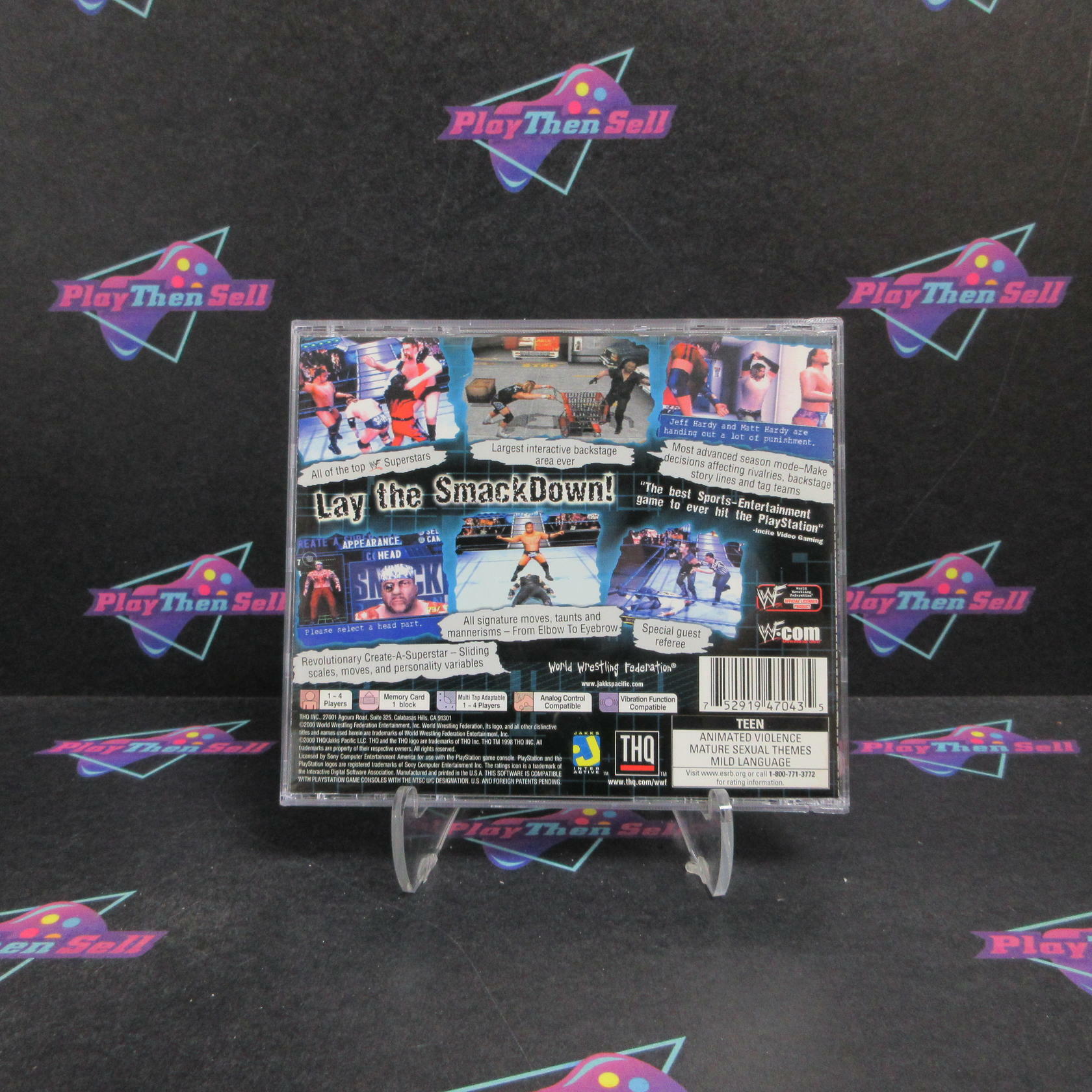 WWF Smackdown PS1 PlayStation 1 Complete - Very Good