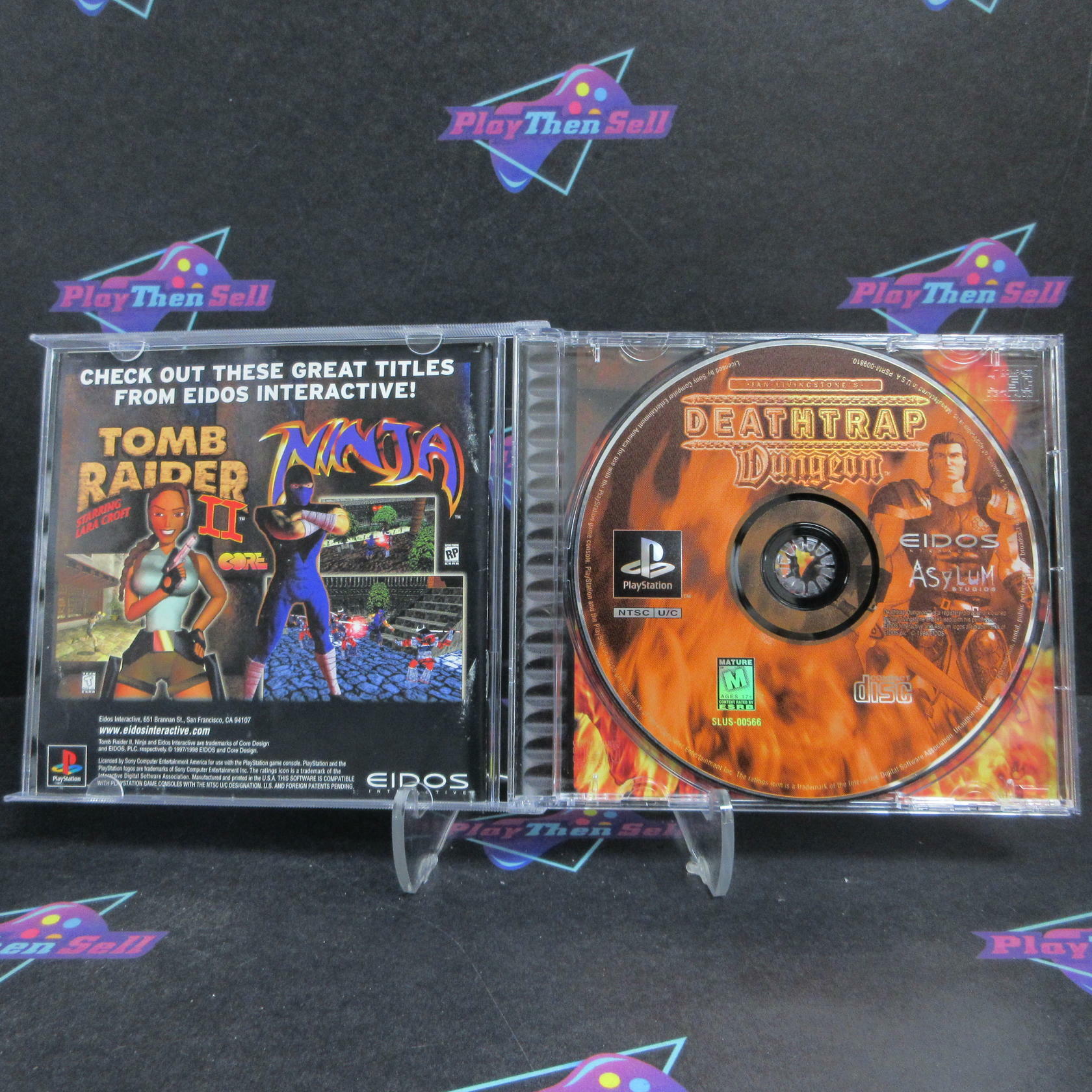 Deathtrap Dungeon PS1 PlayStation 1 + Reg Card Complete - Very Good