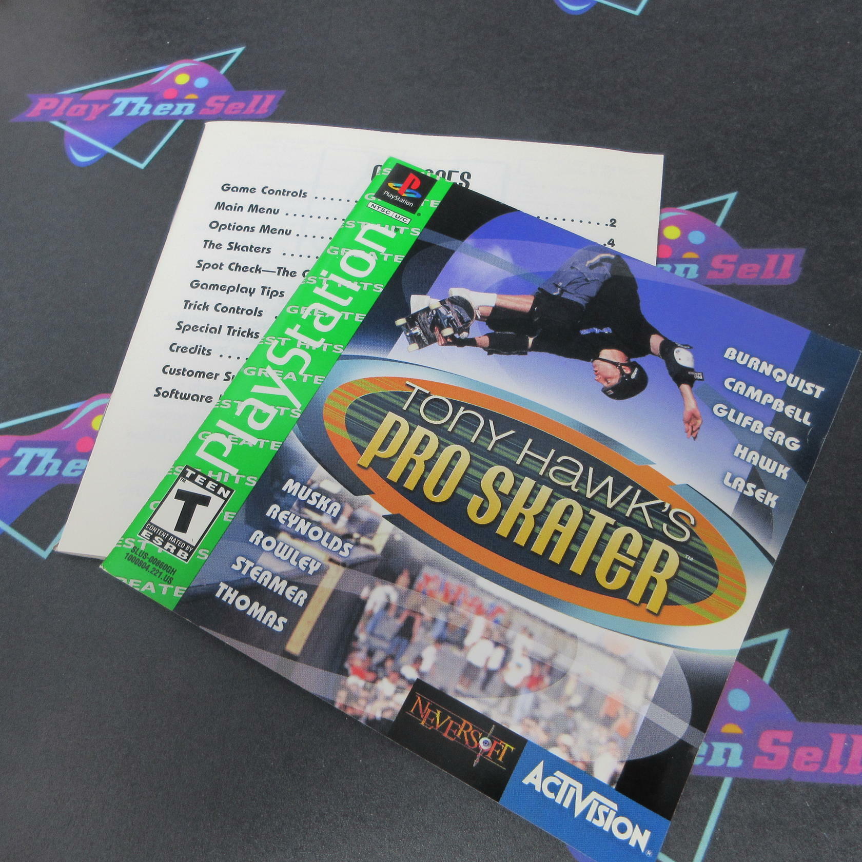 Tony Hawk's Pro Skater PS1 PlayStation 1 GH + Reg Card Complete - Very Good