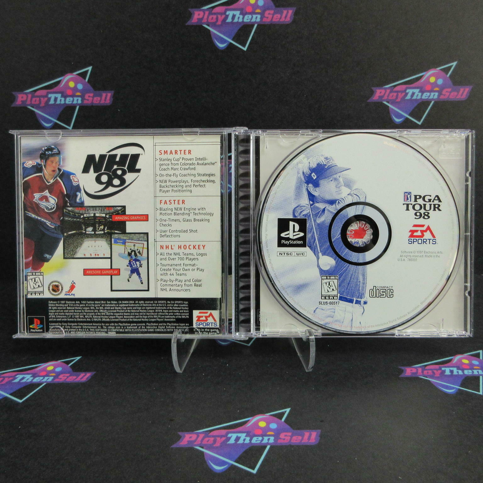 PGA Tour 98 PS1 PlayStation 1 + Reg Card Complete - Refurbished