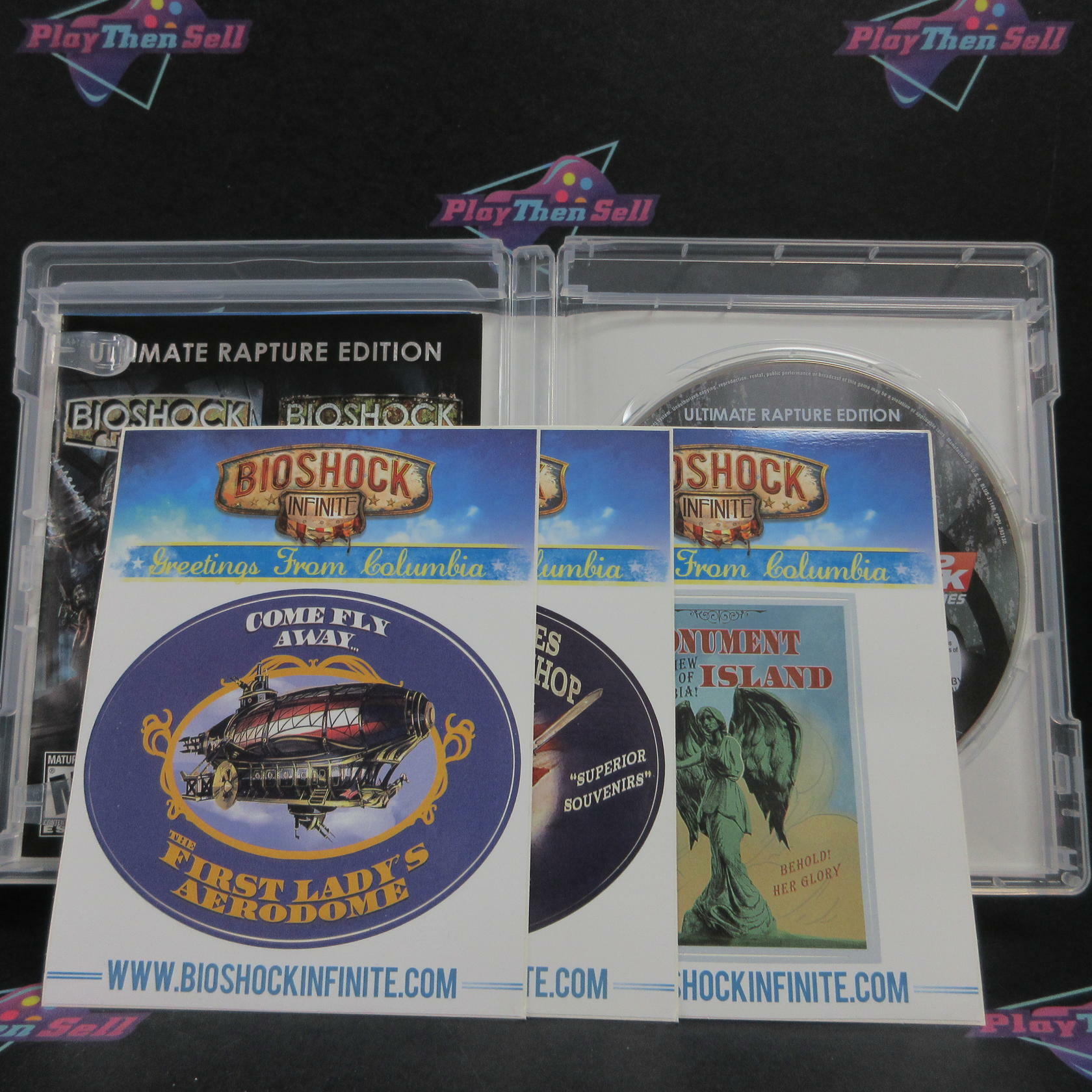 BioShock Ultimate Rapture Edition PS3 PlayStation 3 + Stickers CIB - Excellent
