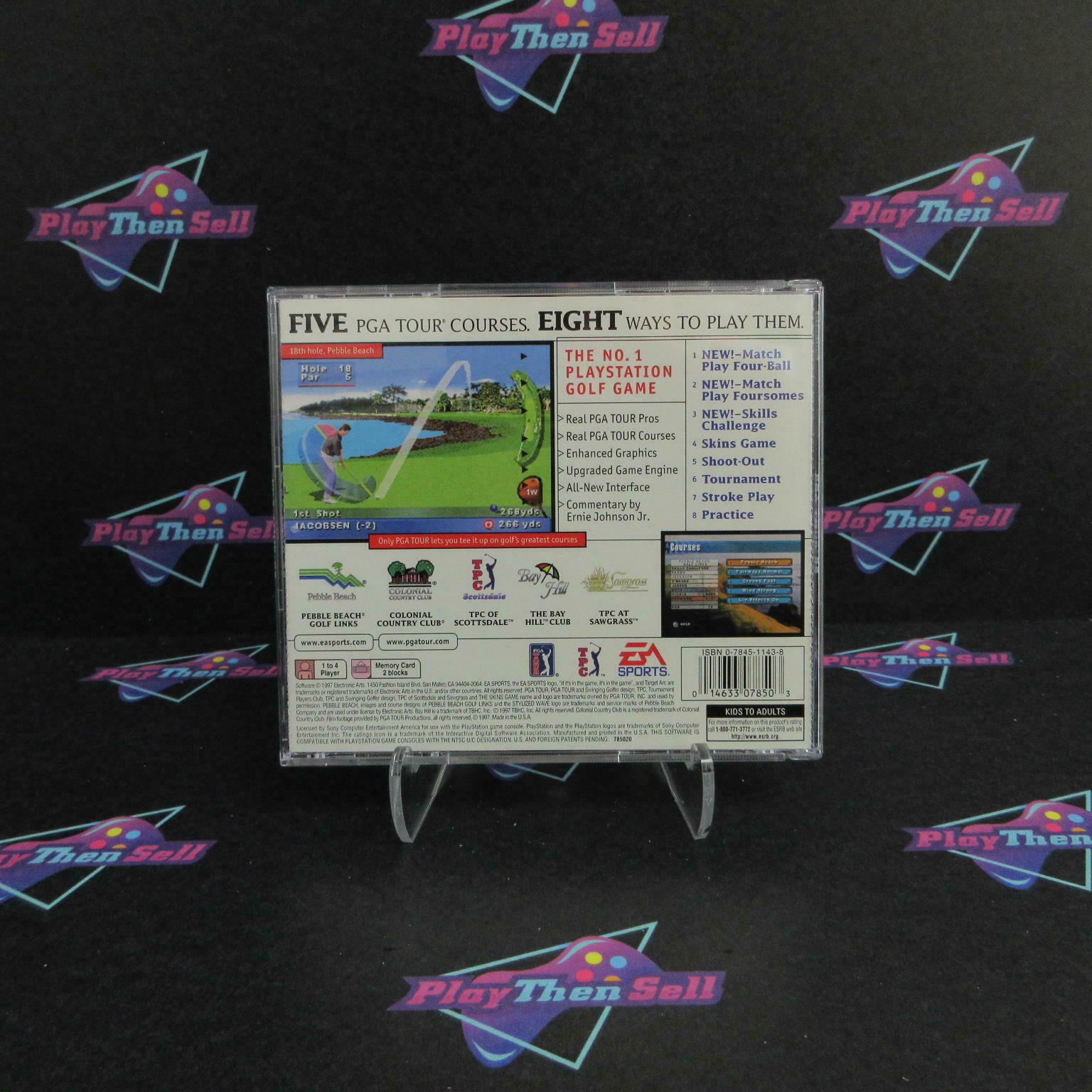 PGA Tour 98 PS1 PlayStation 1 + Reg Card Complete - Refurbished