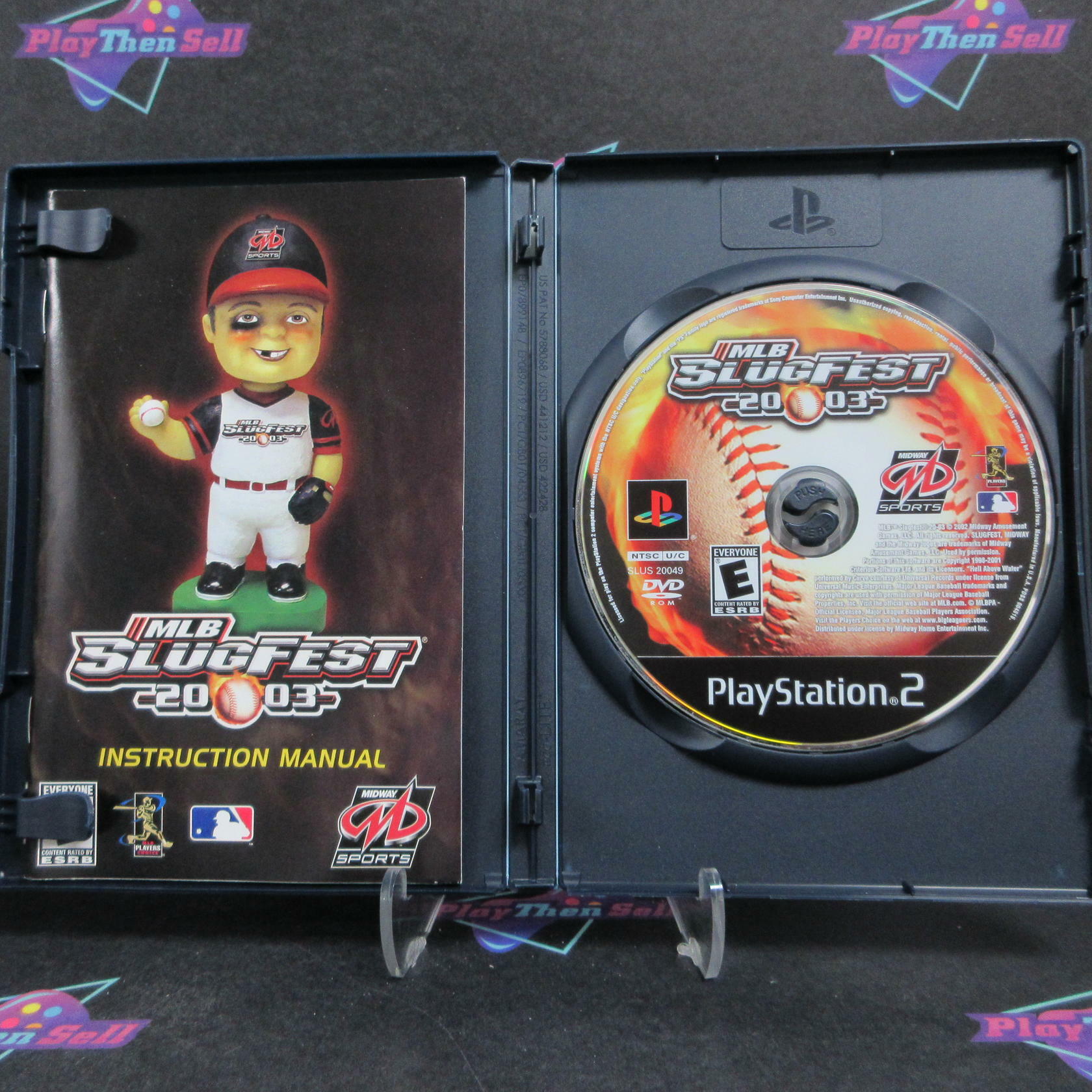 MLB Slugfest 2003 PS2 PlayStation 2 + Reg Card Complete - Excellent