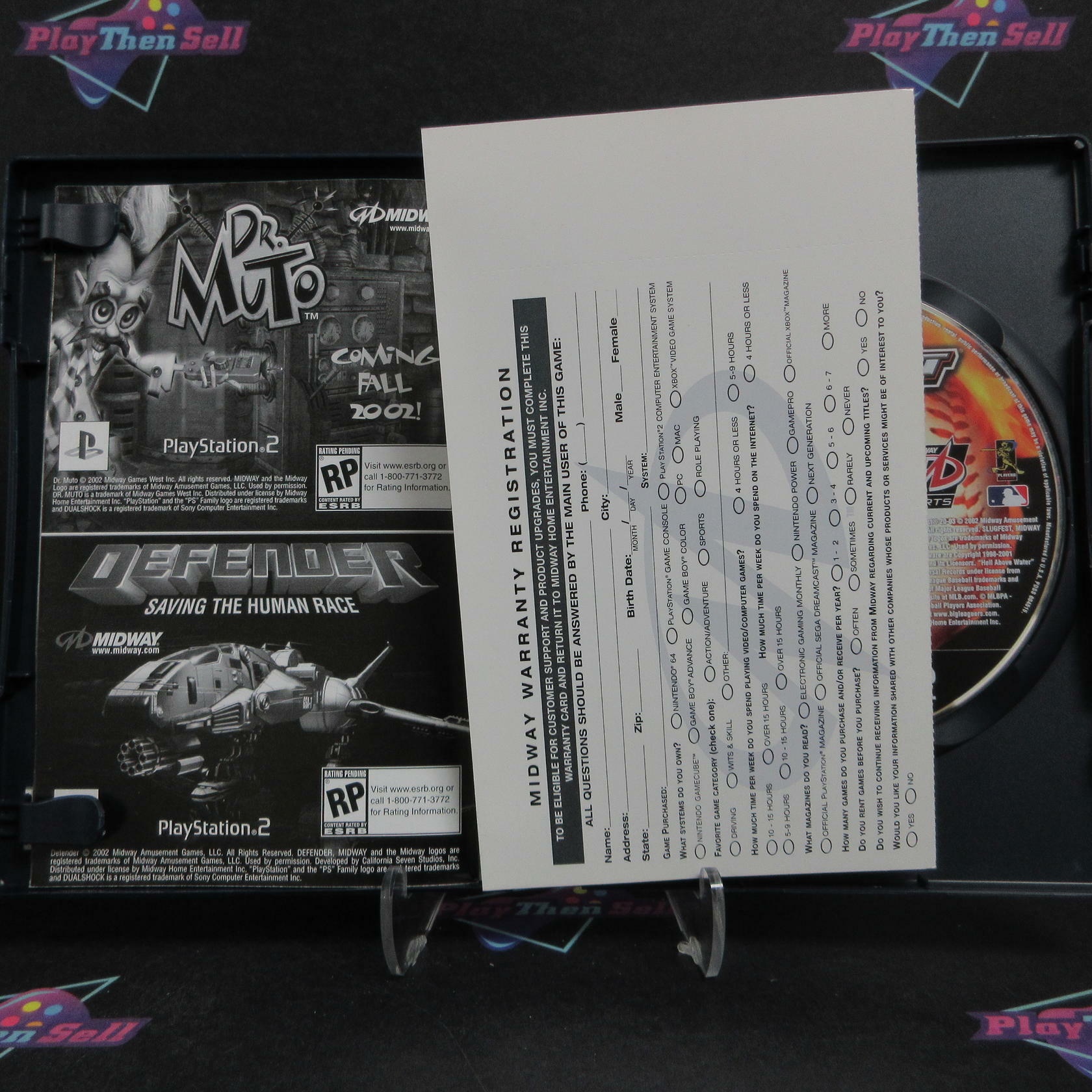 MLB Slugfest 2003 PS2 PlayStation 2 + Reg Card Complete - Excellent