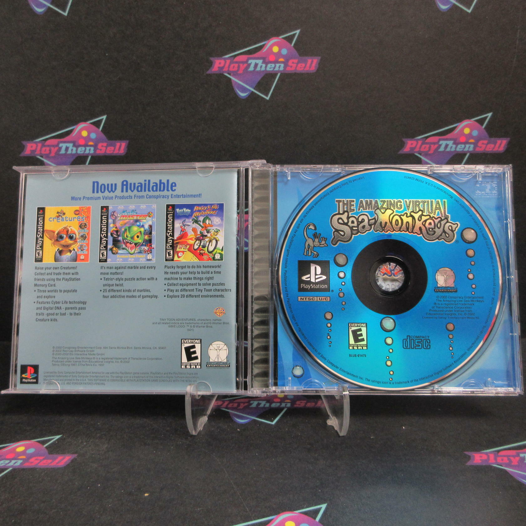 The Amazing Virtual Sea Monkeys PS1 PlayStation 1 Complete - Refurbished