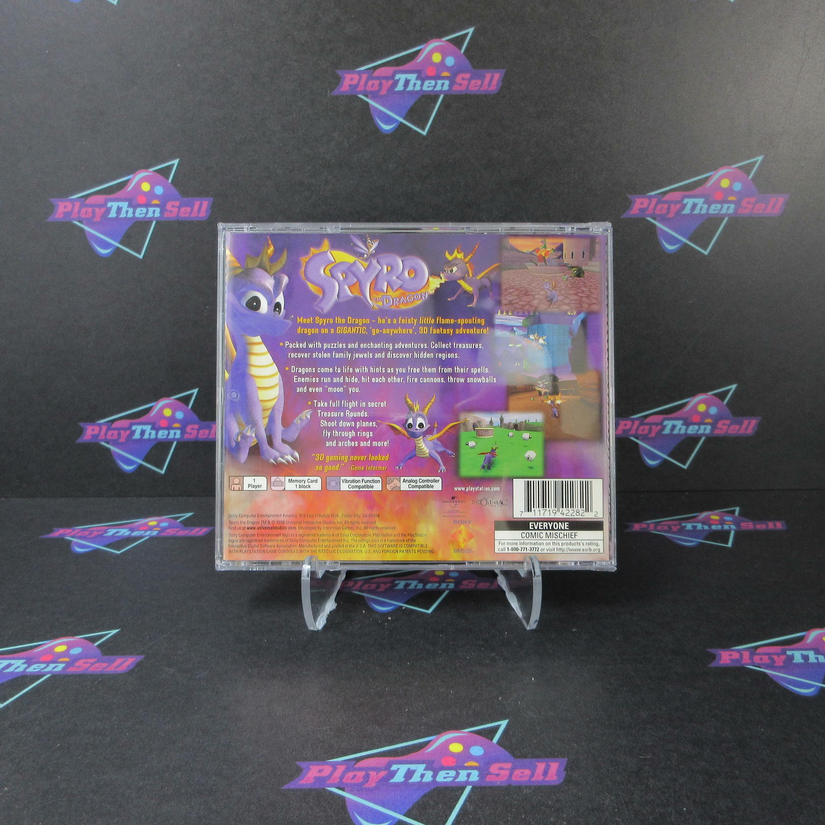 Spyro the Dragon PS1 PlayStation 1 Complete - Very Good