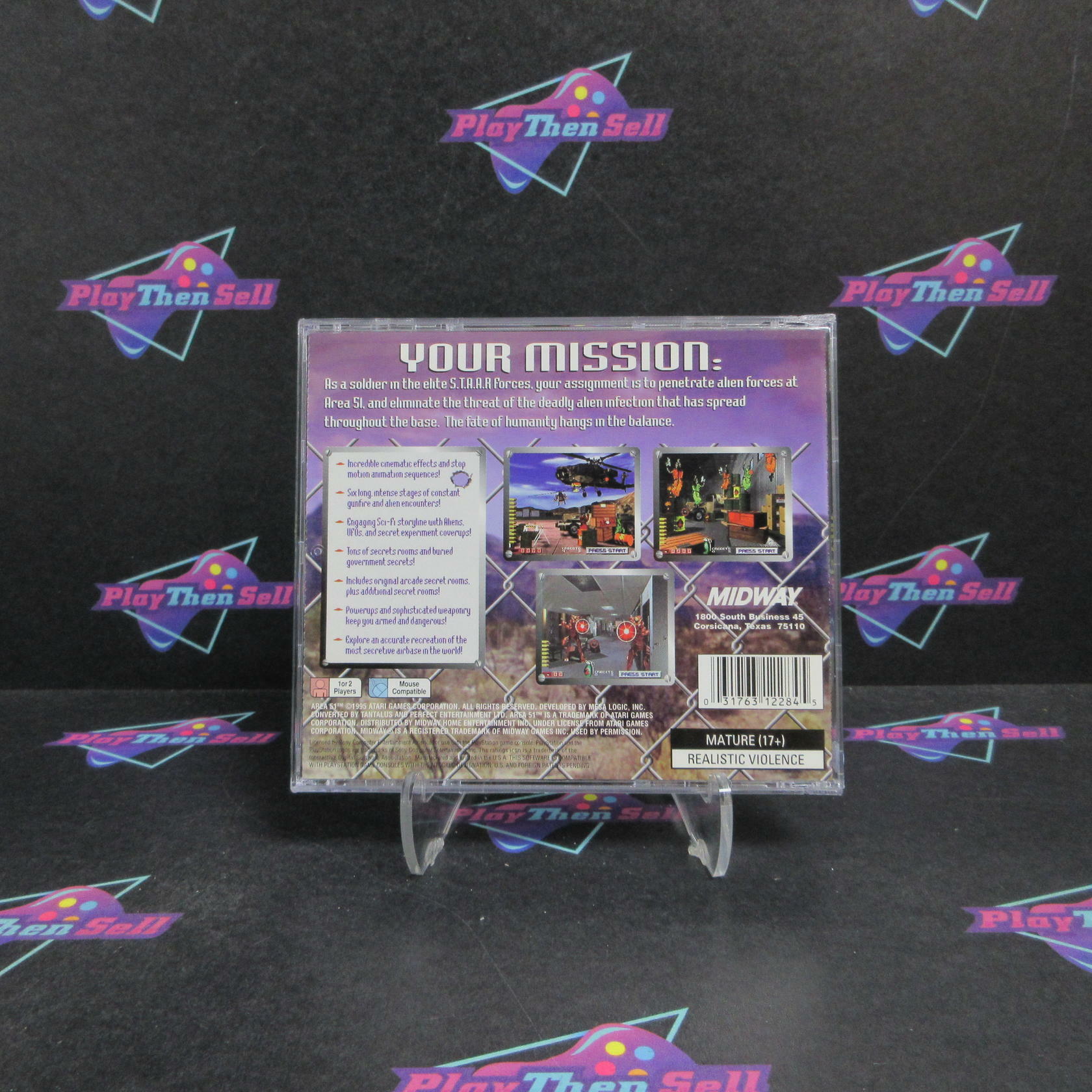 Area 51 PS1 PlayStation 1 Complete - Refurbished