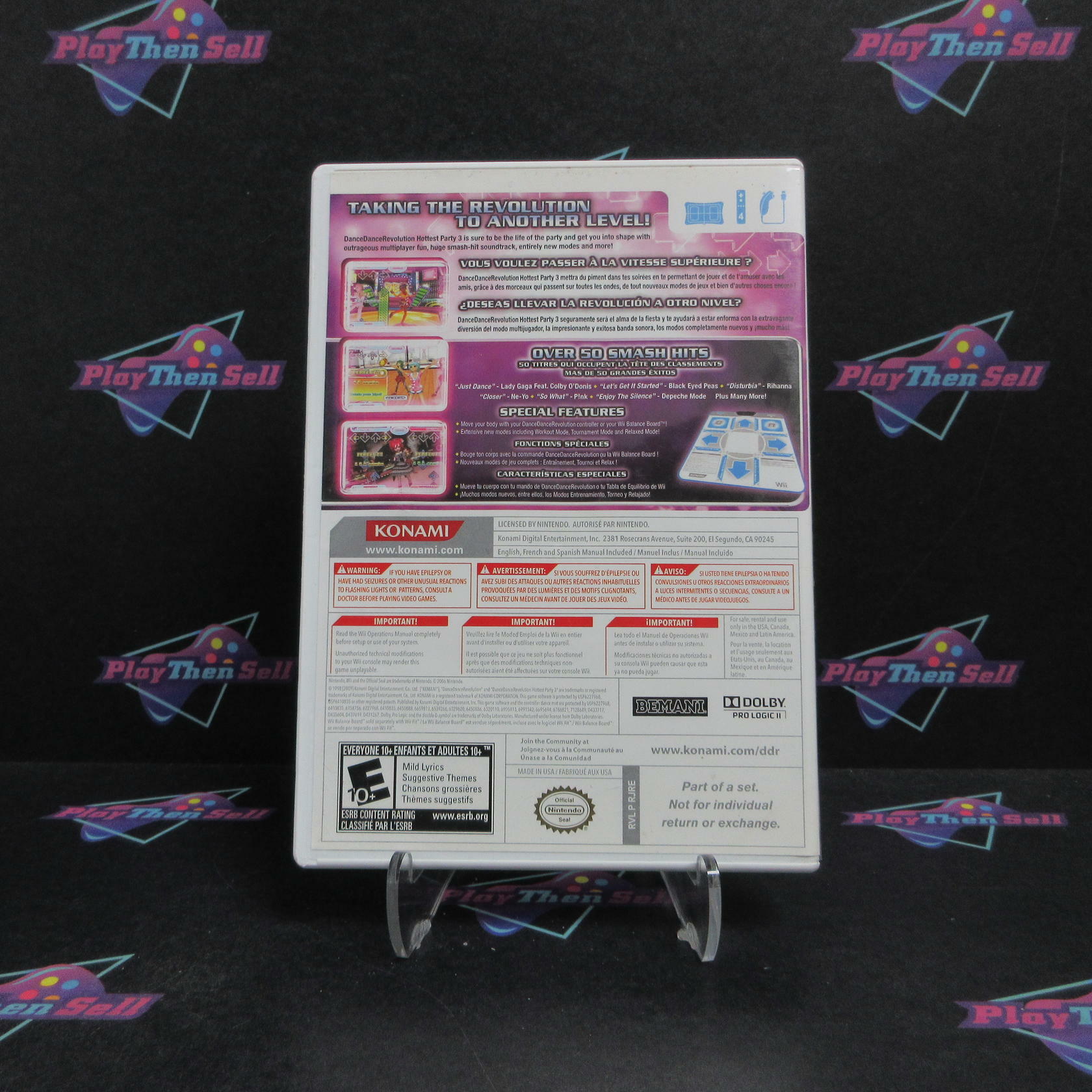 Dance Dance Revolution Hottest Party 3 Nintendo Wii - Very Good