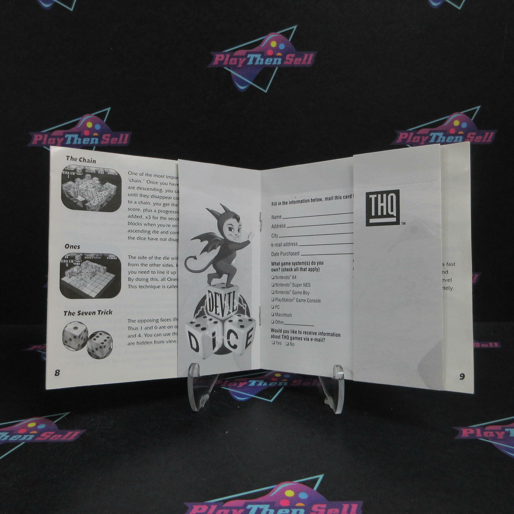 Devil Dice PS1 PlayStation 1 + Reg Card Complete - Refurbished