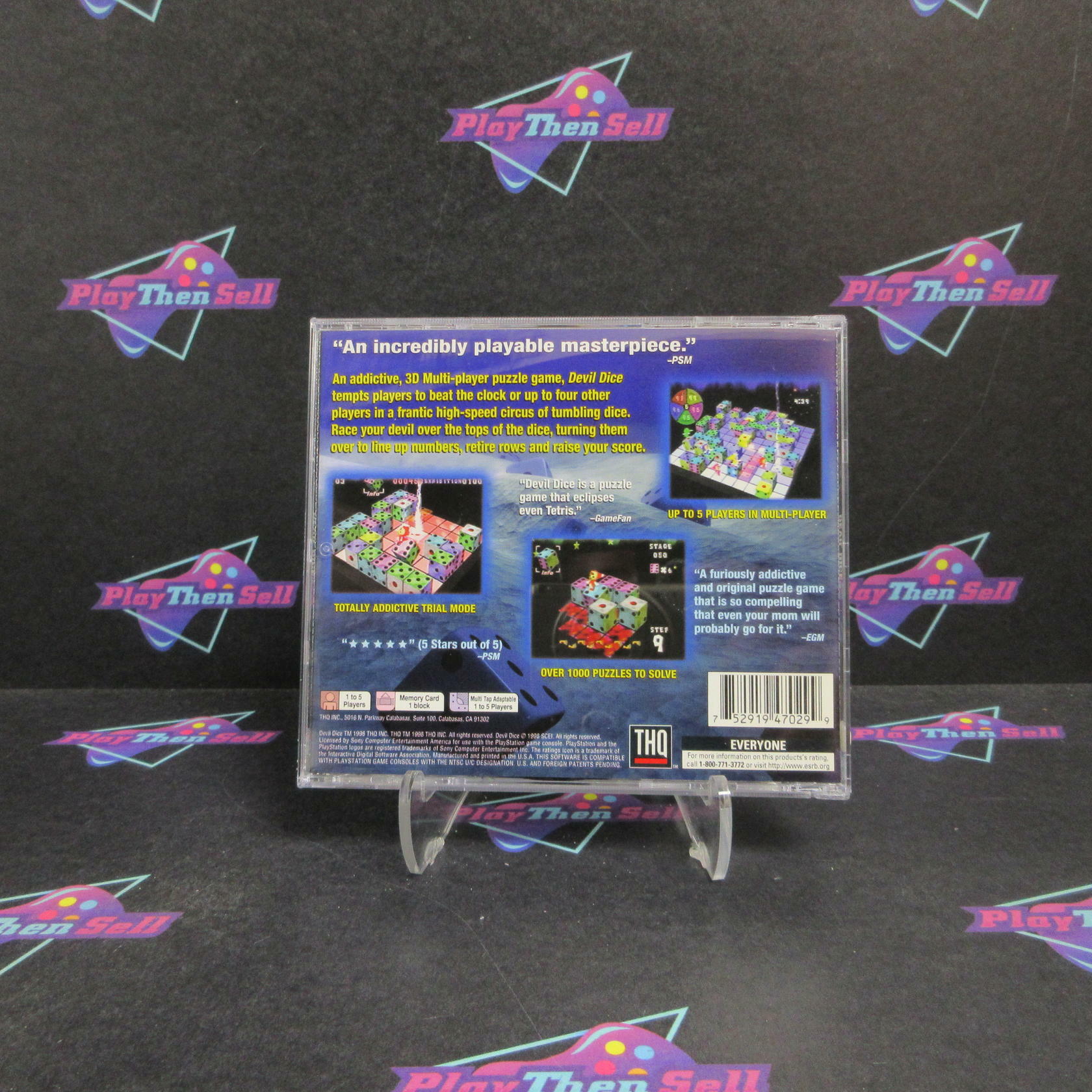 Devil Dice PS1 PlayStation 1 + Reg Card Complete - Refurbished