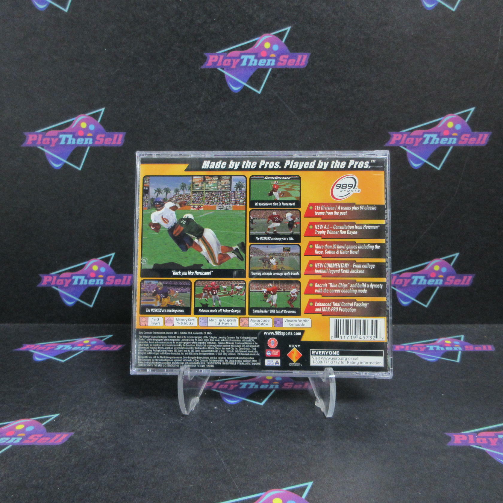 NCAA GameBreaker 2001 PS1 PlayStation 1 - Very Good