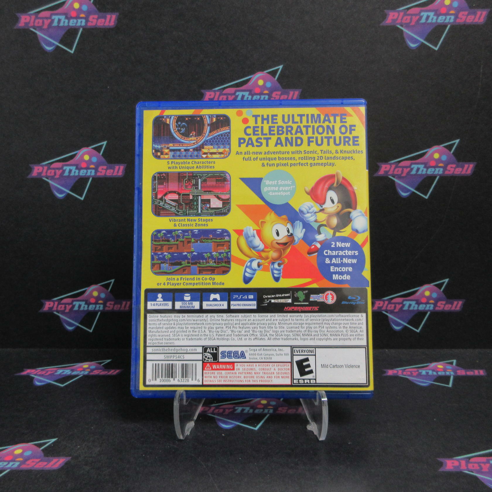 Sonic Mania Plus PS4 PlayStation 4 - Very Good