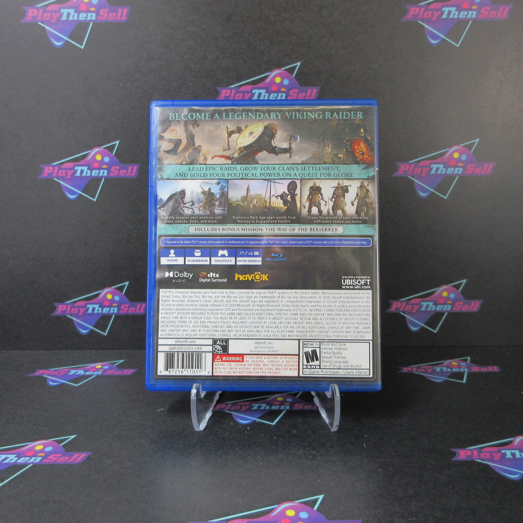 Assassin's Creed Valhalla PS4 PlayStation 4 Complete - Very Good