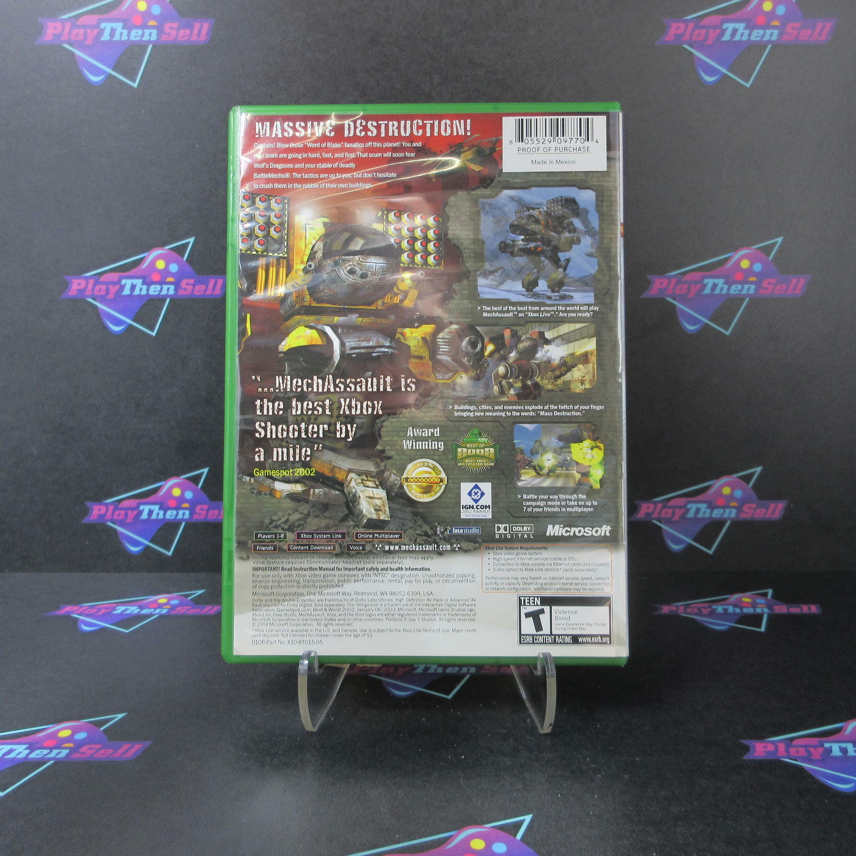 MechAssault Xbox Platinum Hits - Very Good