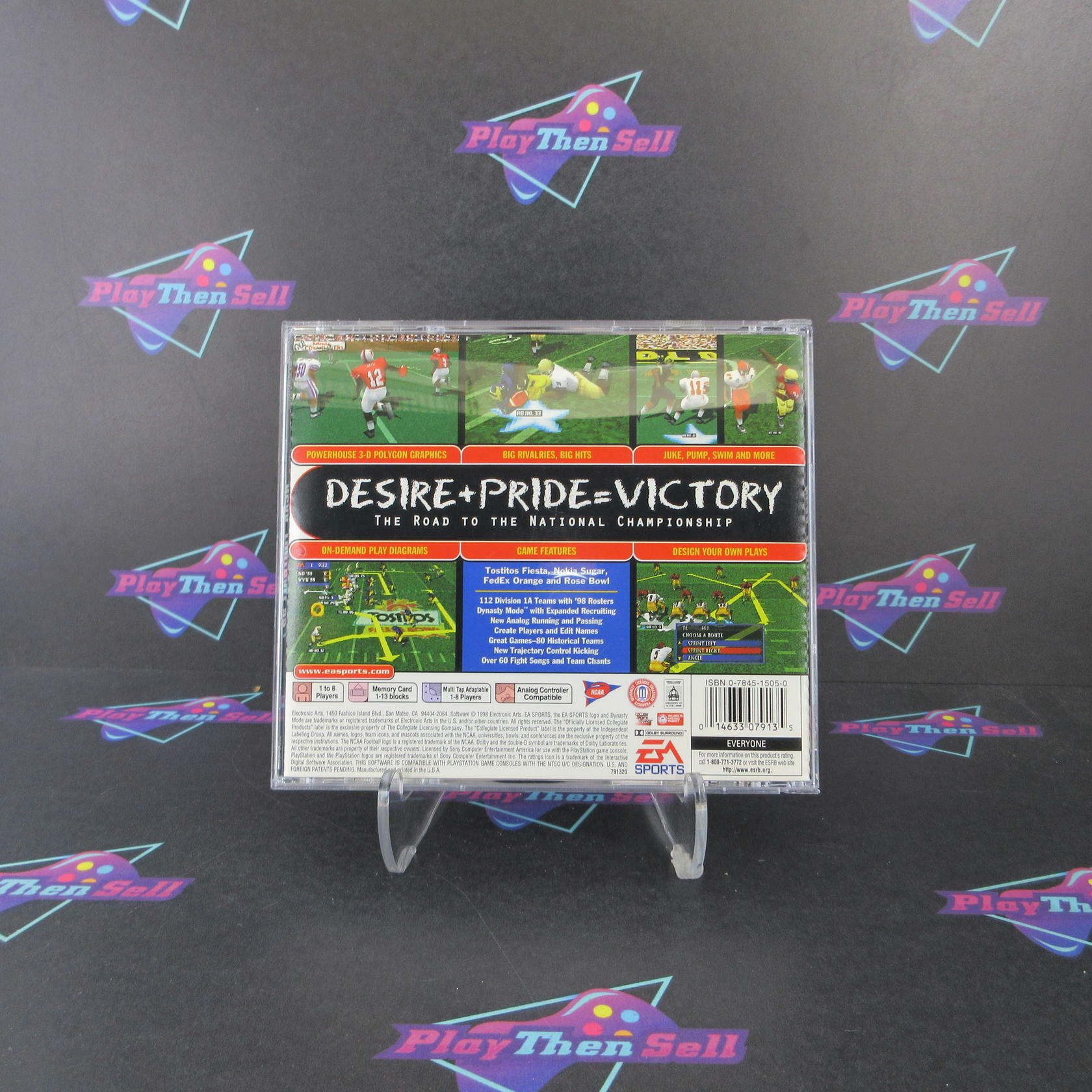 NCAA Football 99 PS1 PlayStation 1 + Reg Card Complete - Very Good