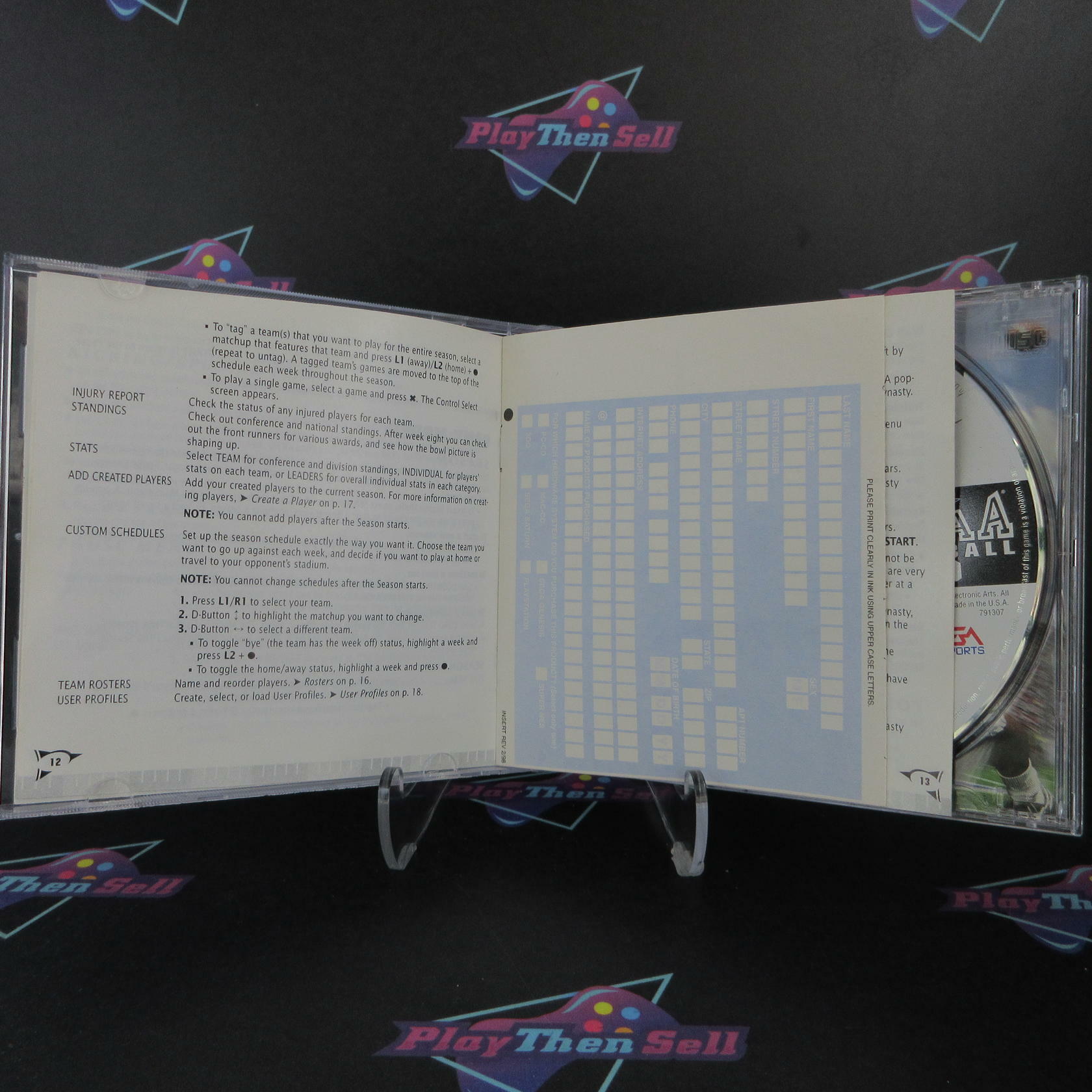 NCAA Football 99 PS1 PlayStation 1 + Reg Card Complete - Very Good