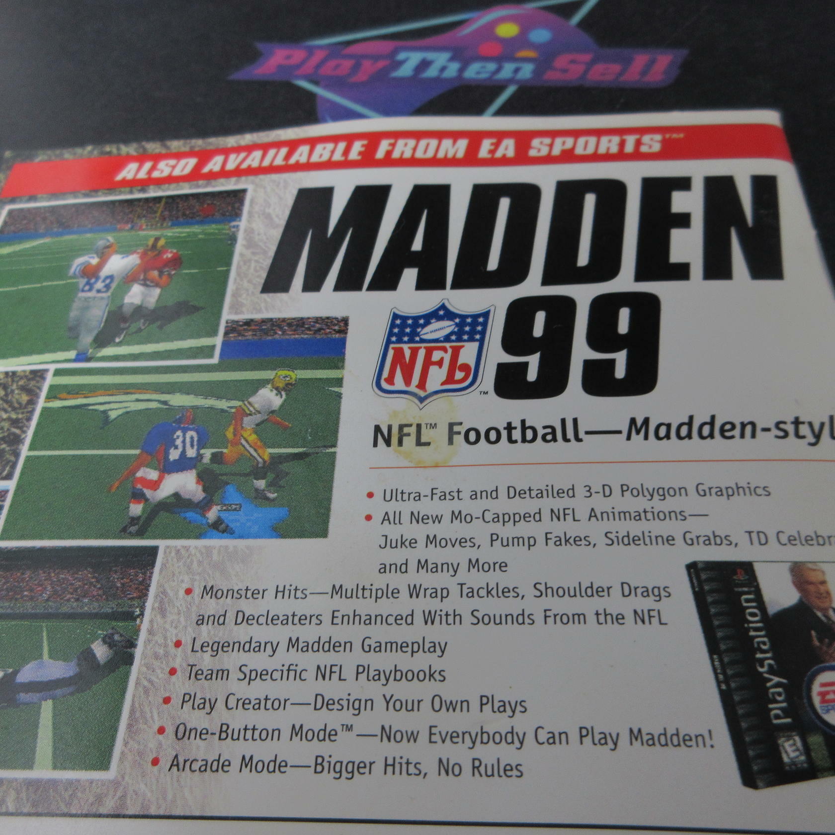 NCAA Football 99 PS1 PlayStation 1 + Reg Card Complete - Very Good