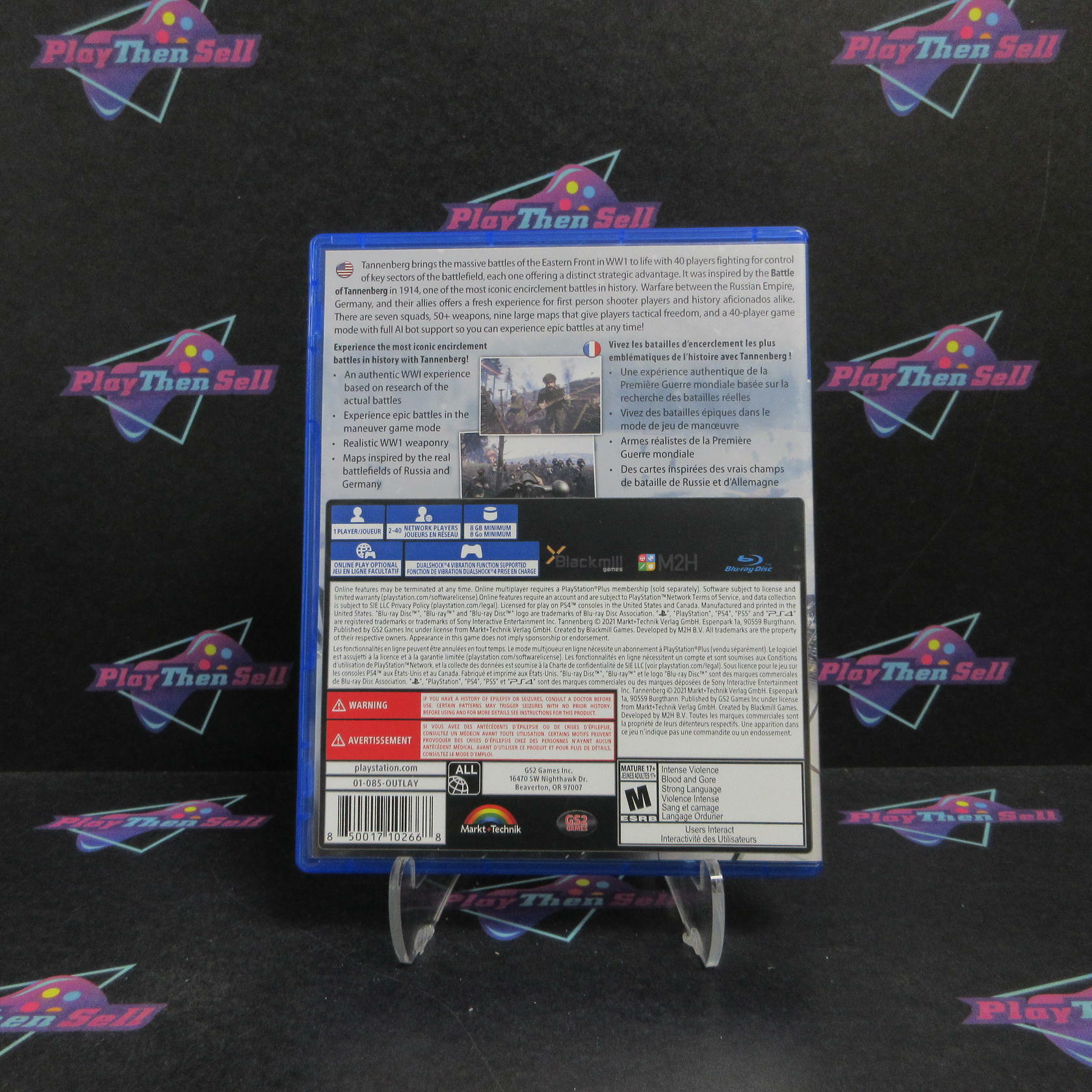 WWI Tannenberg Eastern Front PS4 PlayStation 4 Complete - Refurbished