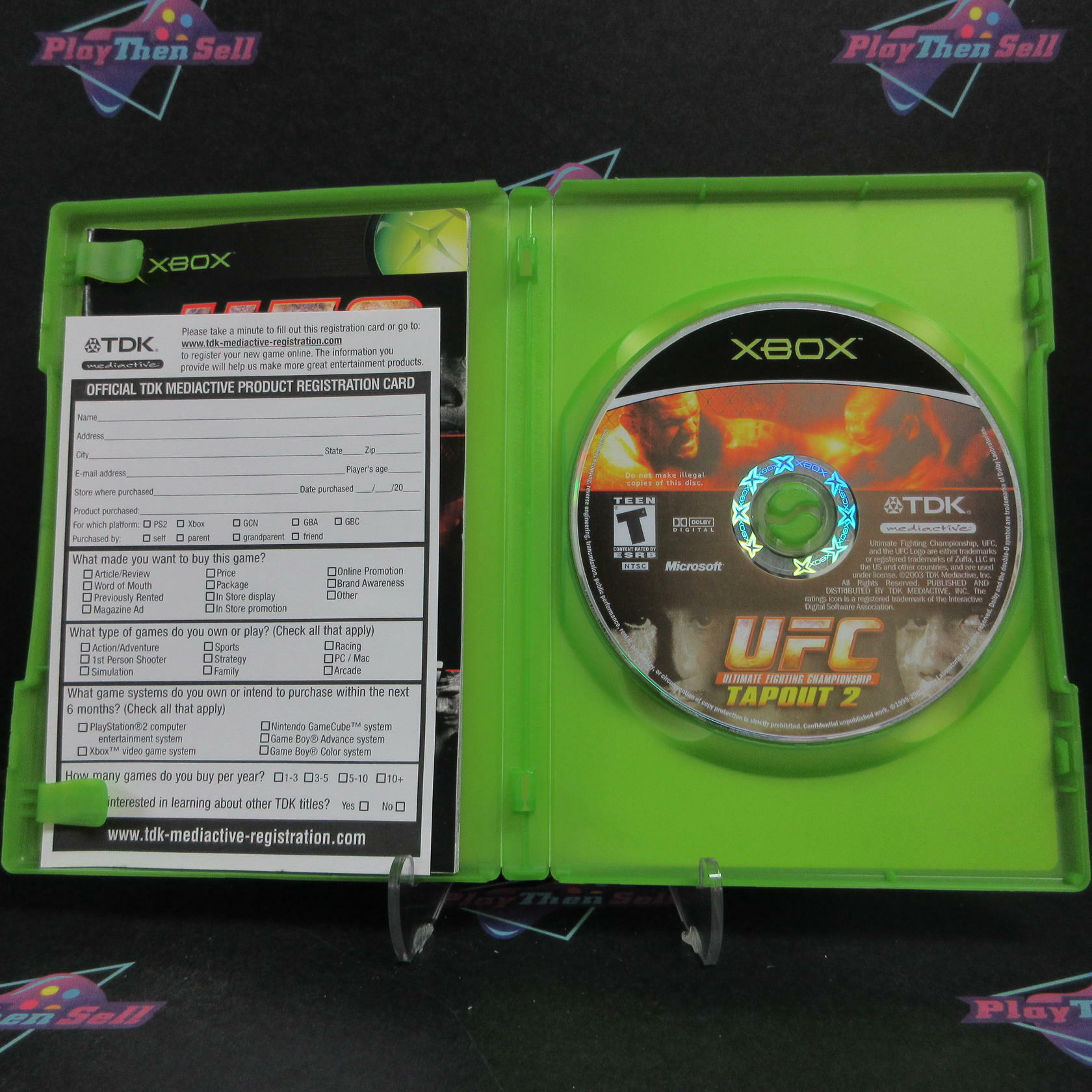 UFC Ultimate Fighting Championship Tapout 2 Xbox + Reg Card Complete - Excellent