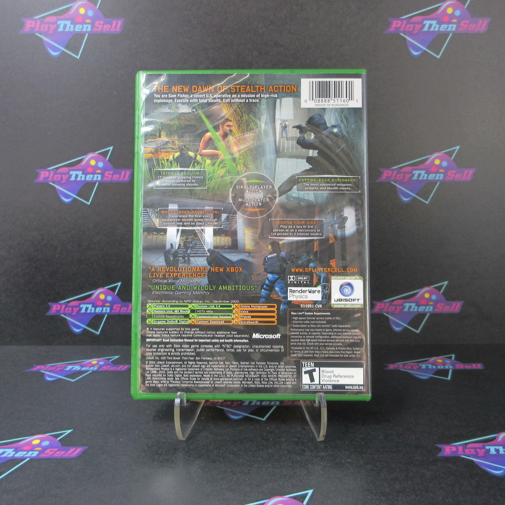 Tom Clancy's Splinter Cell Pandora Tomorrow Xbox + Reg Card Complete - Refurbished