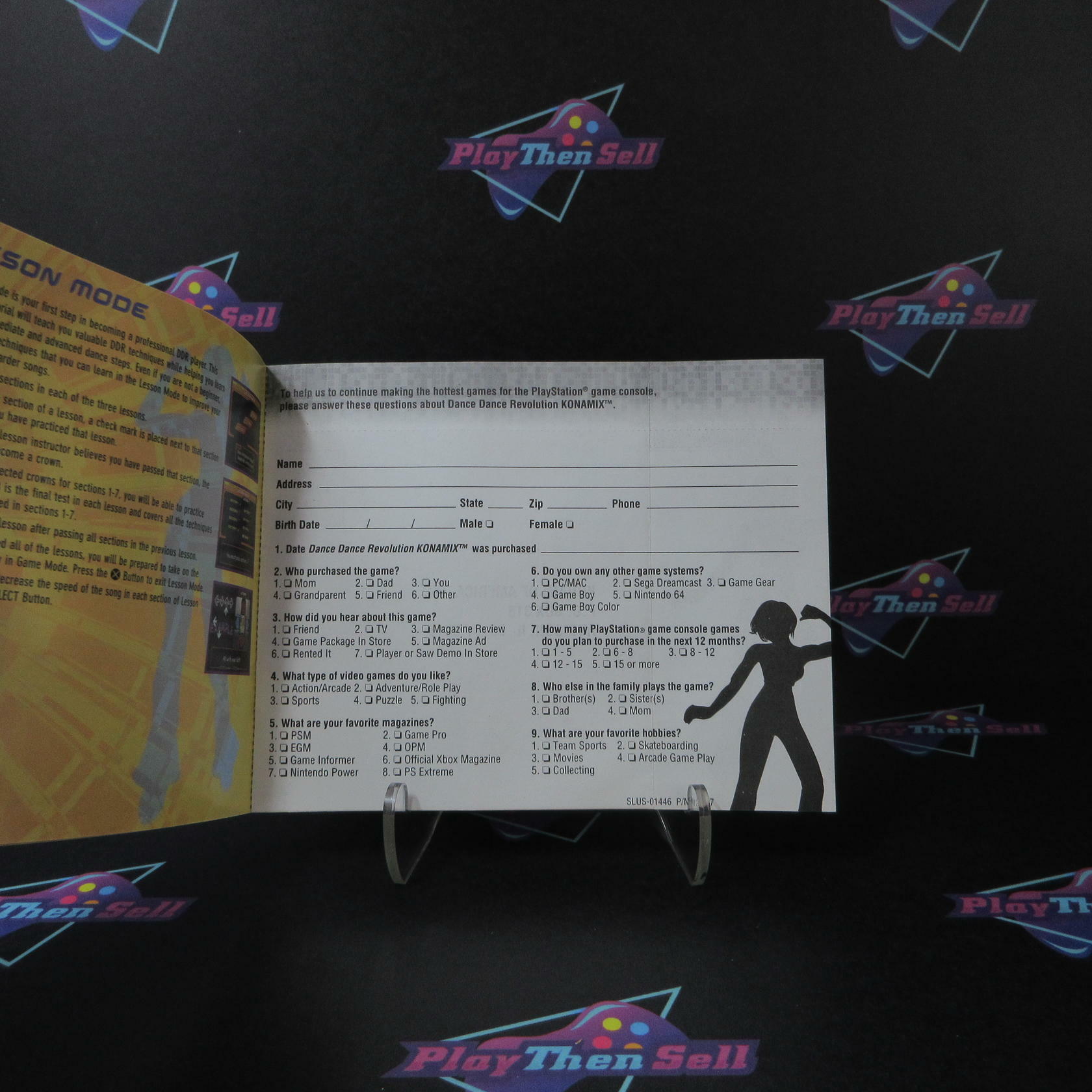 Dance Dance Revolution Konamix PS1 PlayStation 1 + Reg Card Complete - Refurbished