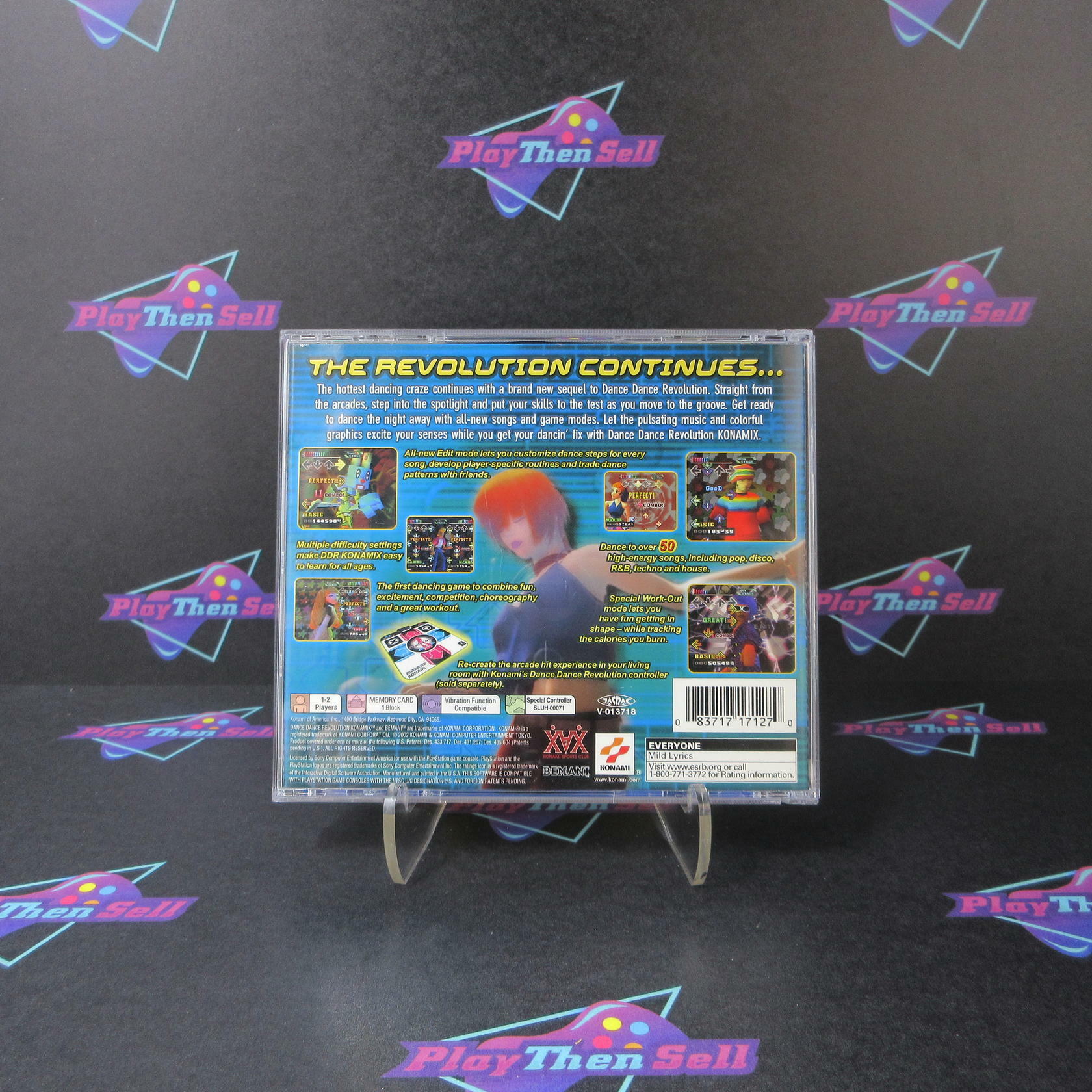 Dance Dance Revolution Konamix PS1 PlayStation 1 + Reg Card Complete - Refurbished