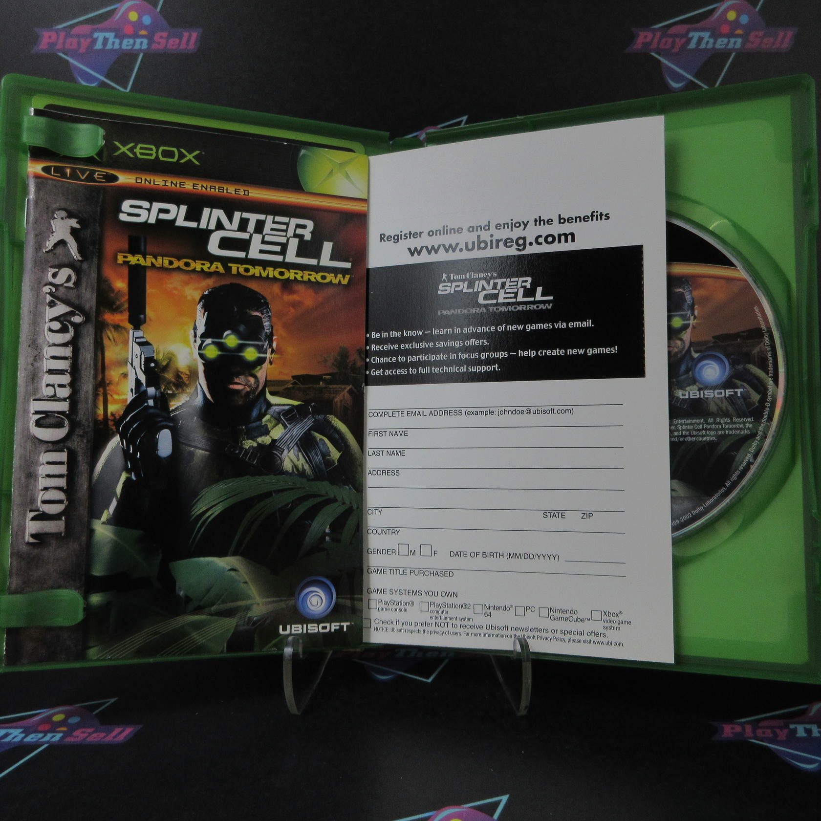 Tom Clancy's Splinter Cell Pandora Tomorrow Xbox + Reg Card Complete - Excellent
