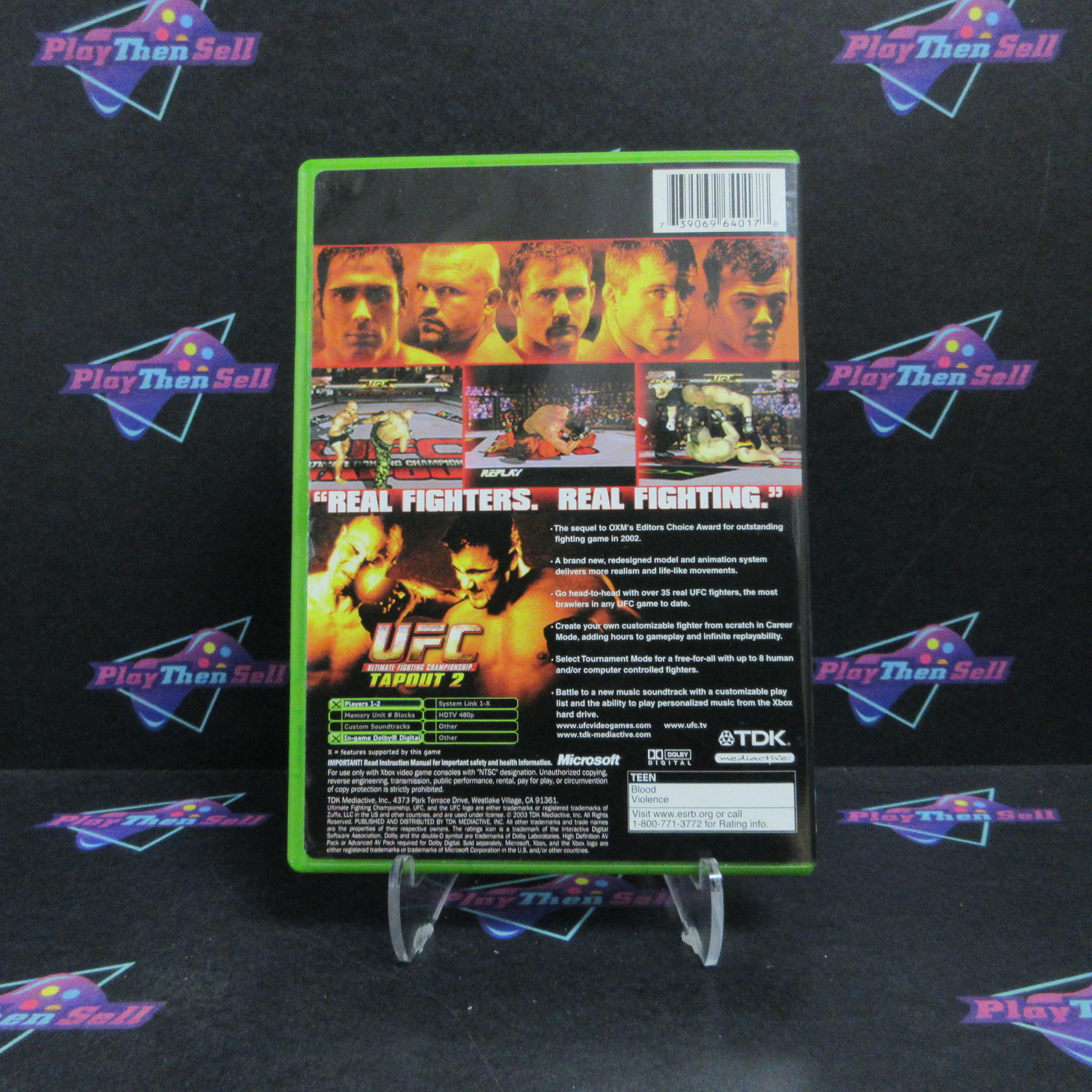 UFC Ultimate Fighting Championship Tapout 2 Xbox + Reg Card Complete - Excellent
