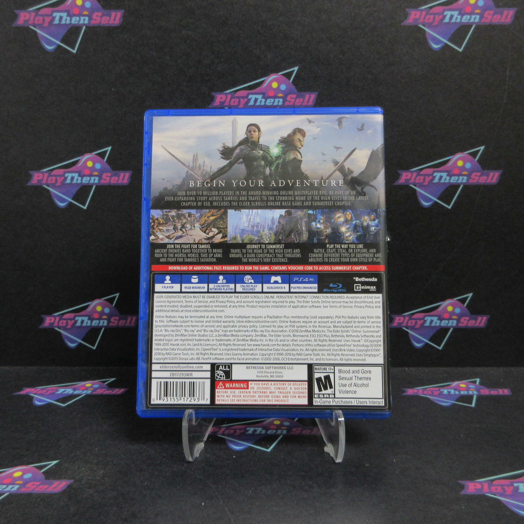 The Elder Scrolls Online Summerset PS4 PlayStation 4 Complete - Refurbished