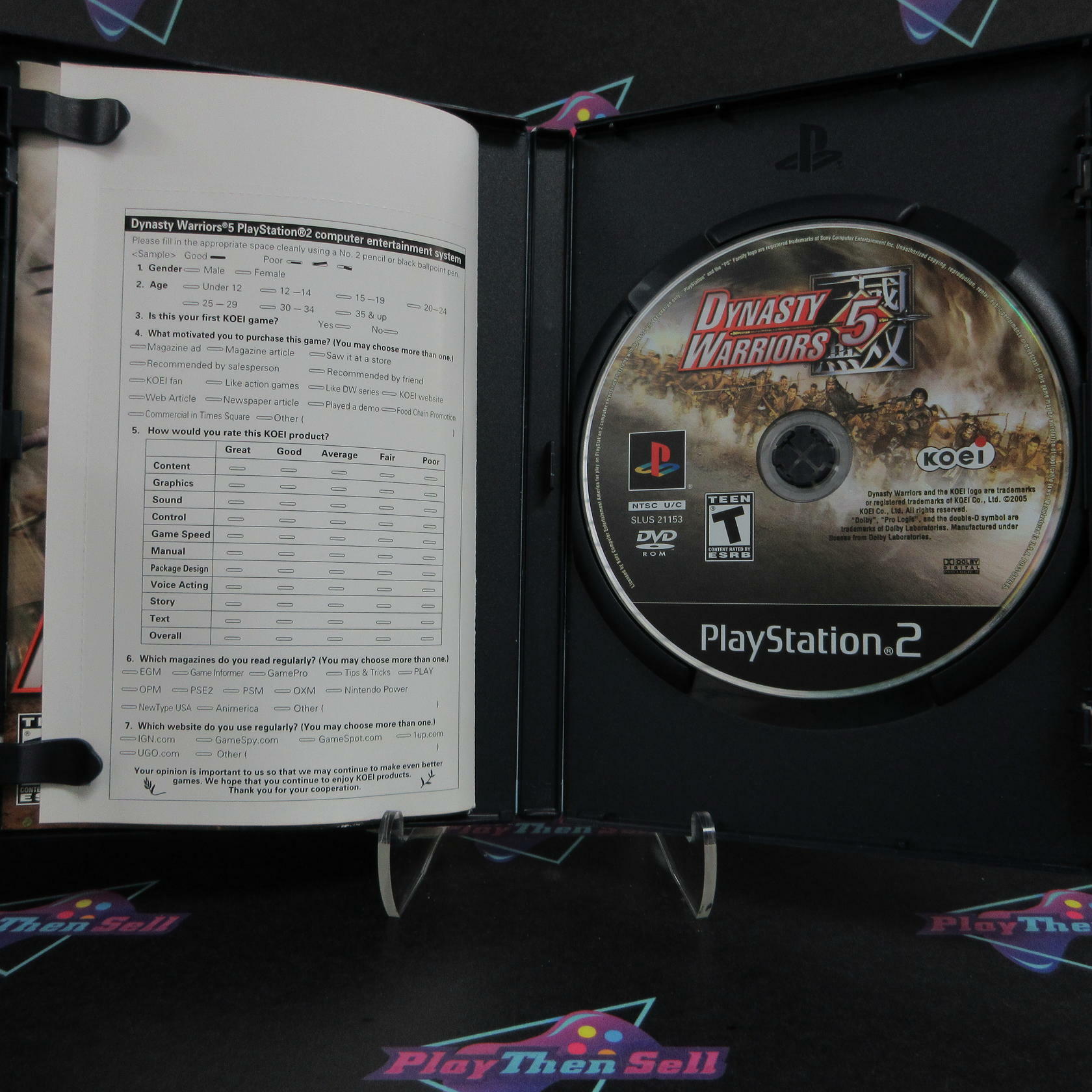 Dynasty Warriors 5 PS2 PlayStation 2 + Reg Card Complete - Very Good