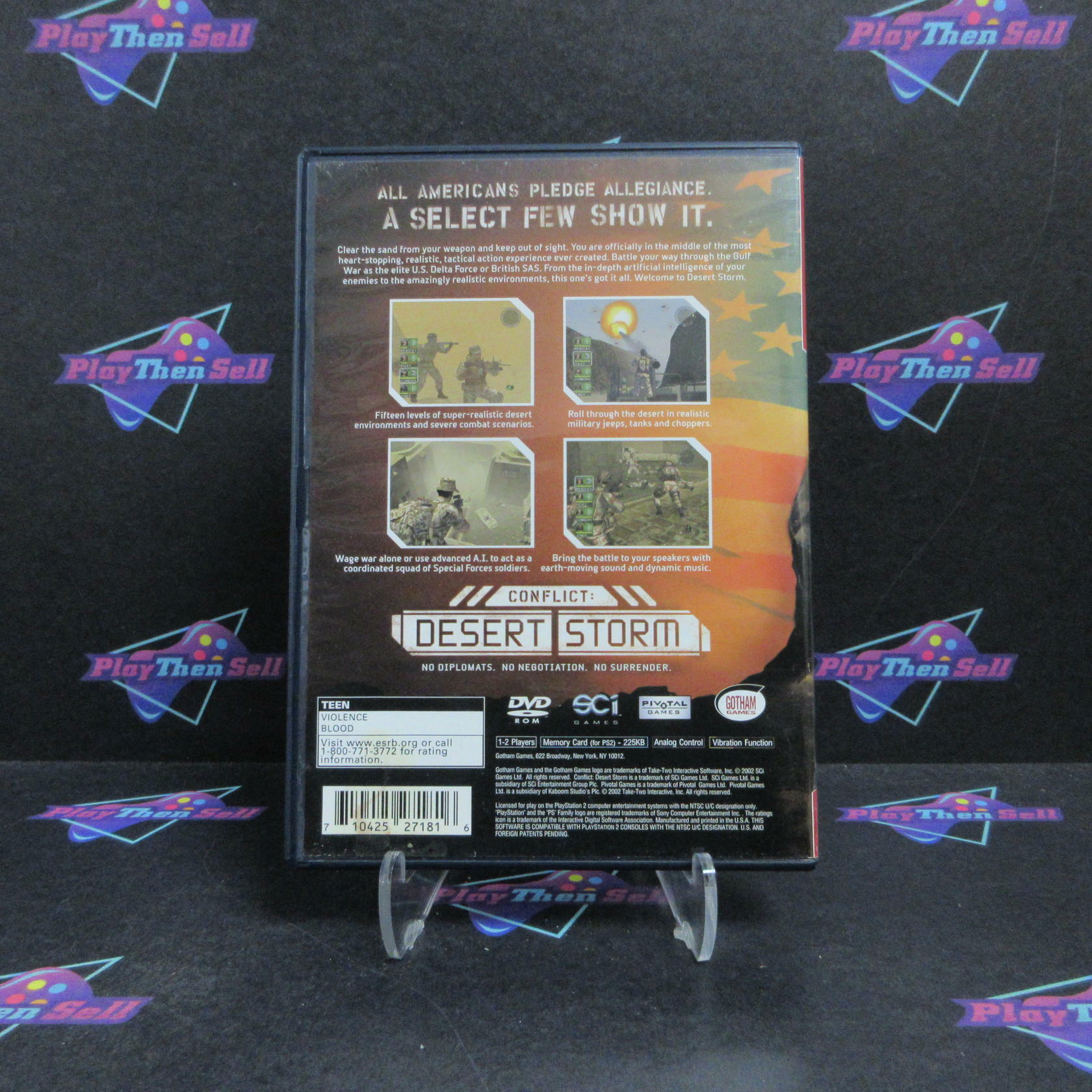 Conflict Desert Storm PS2 PlayStation 2 GH + Reg Card Complete - Very Good