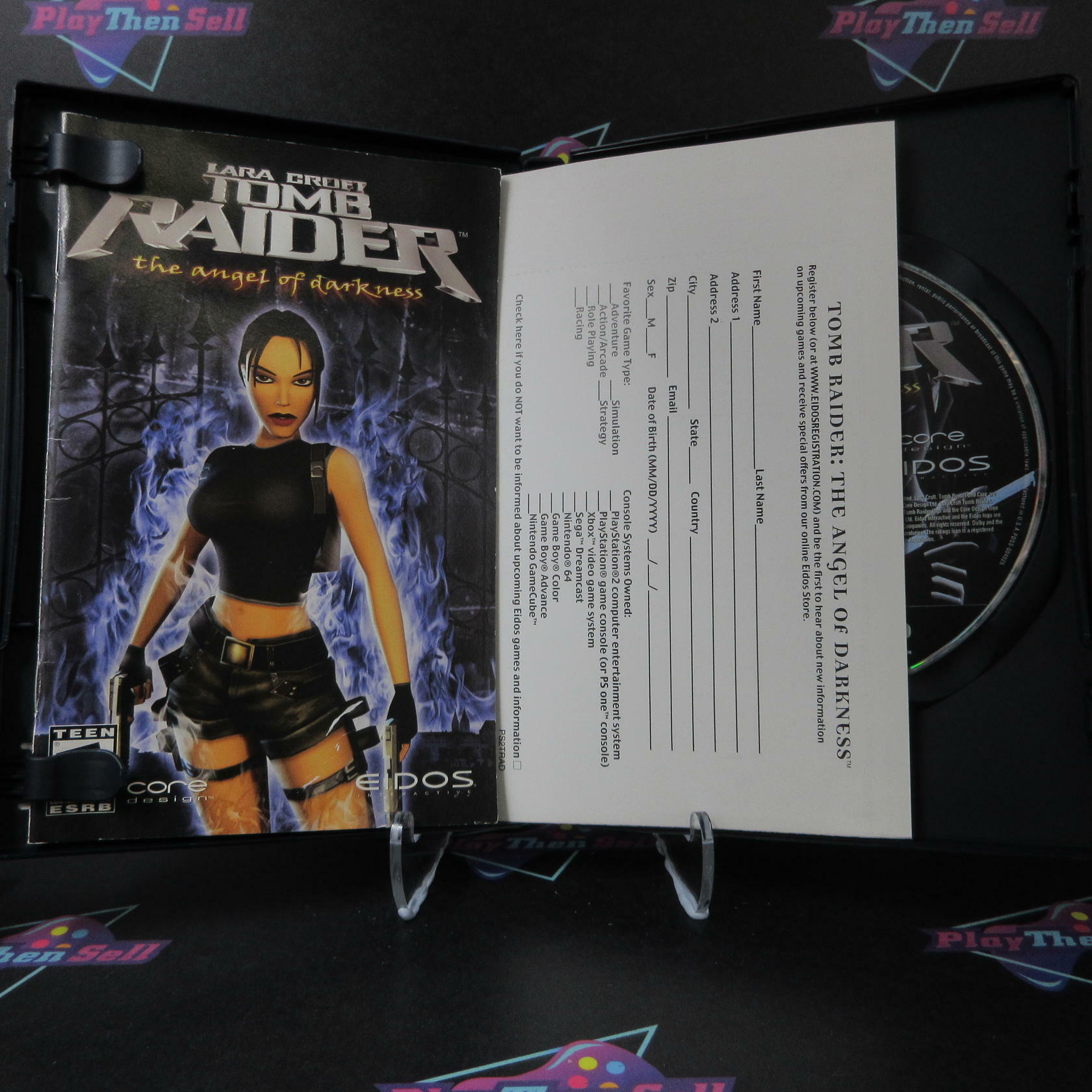 Tomb Raider Angel Of Darkness PS2 PlayStation 2 + Reg Card Complete - Very Good