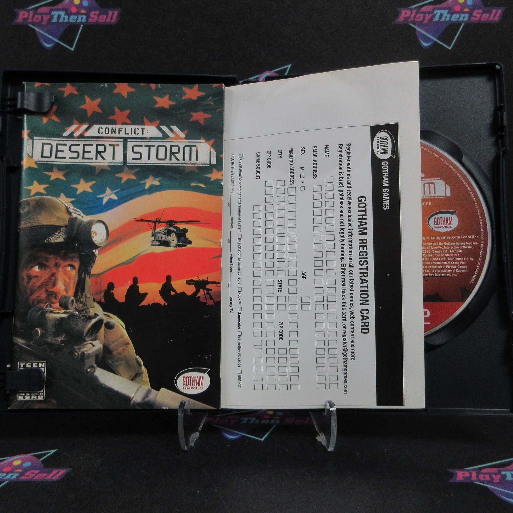 Conflict Desert Storm PS2 PlayStation 2 GH + Reg Card Complete - Very Good