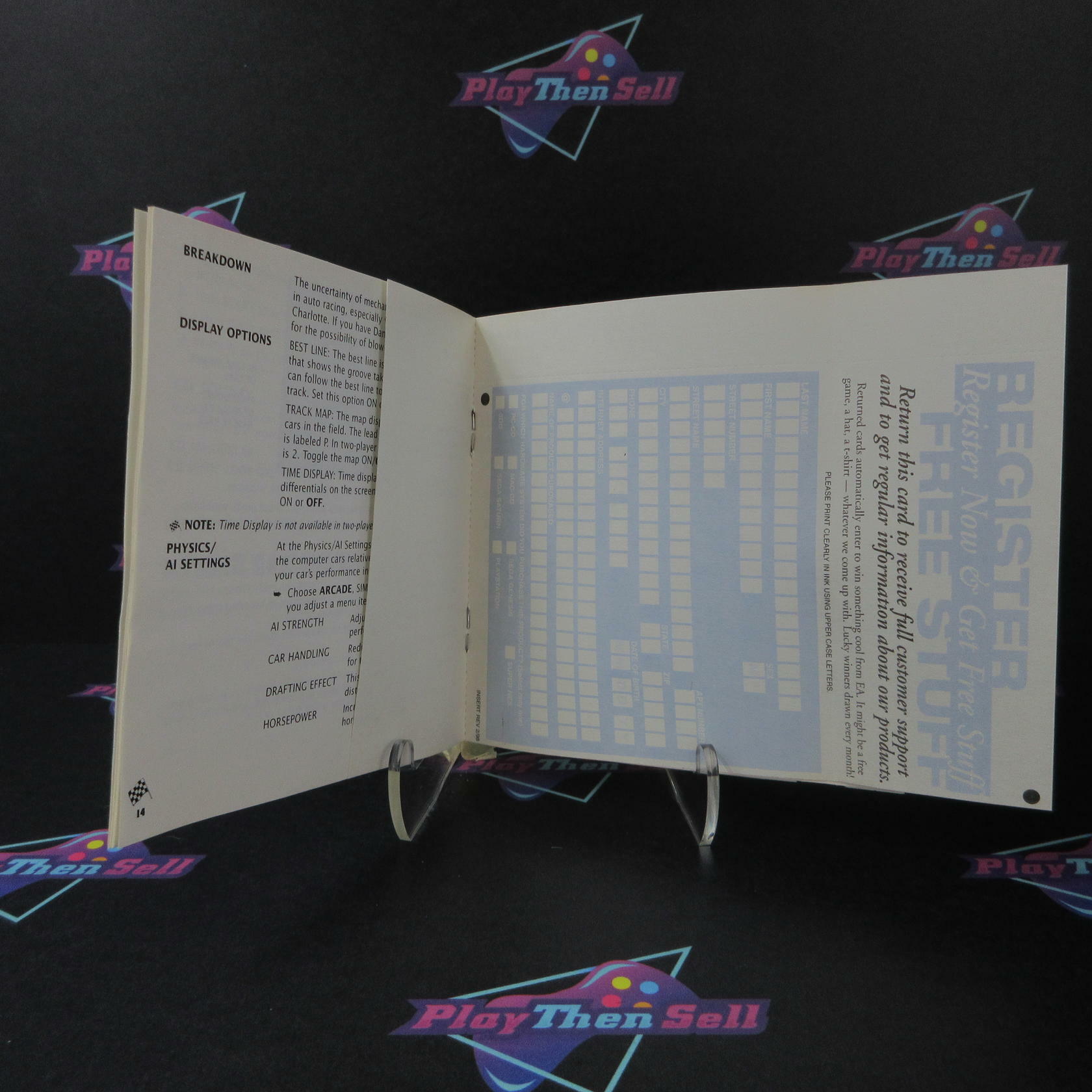 NASCAR 99 PS1 PlayStation 1 + Reg Card Complete - Very Good