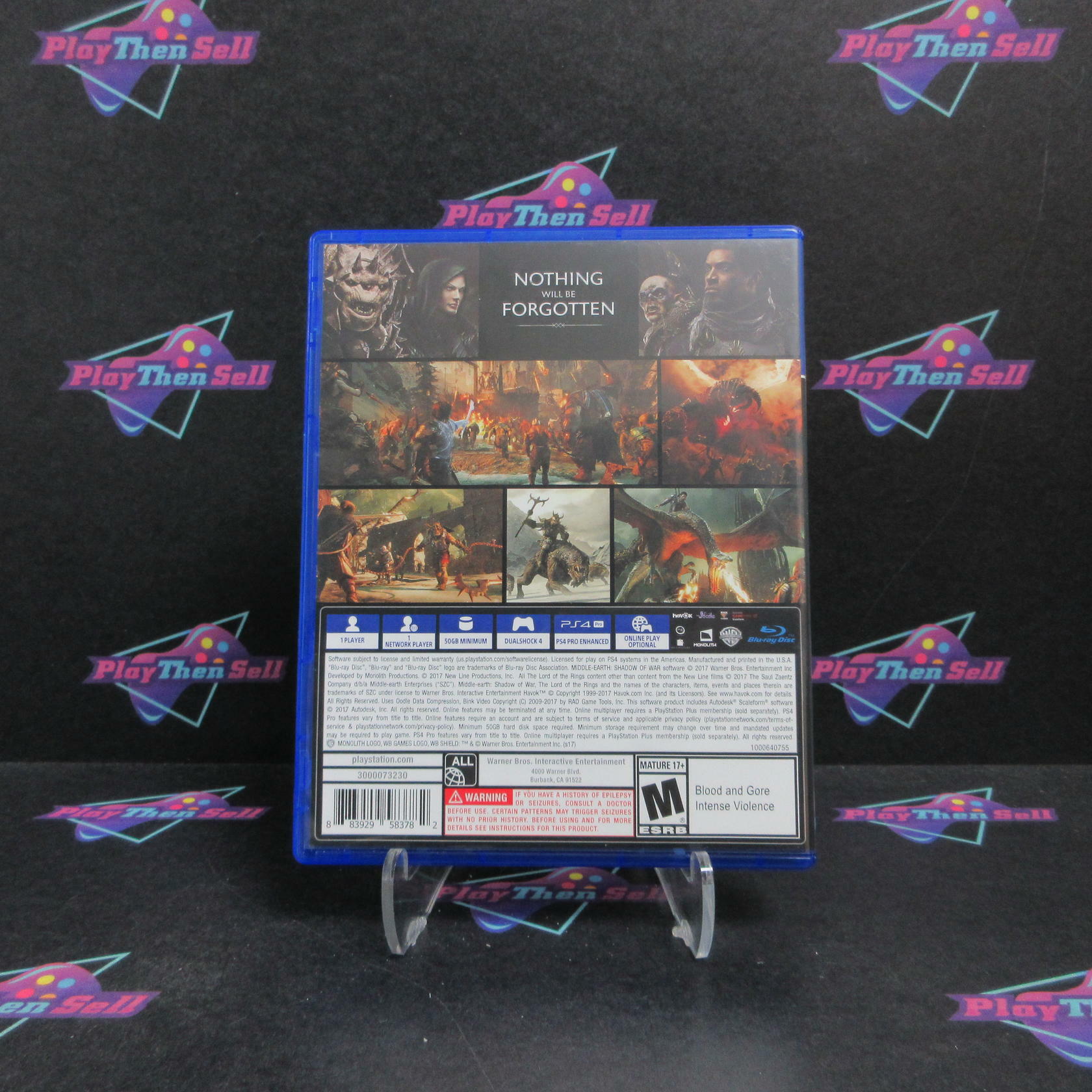 Middle Earth Shadow of War PS4 PlayStation 4 Complete - Refurbished