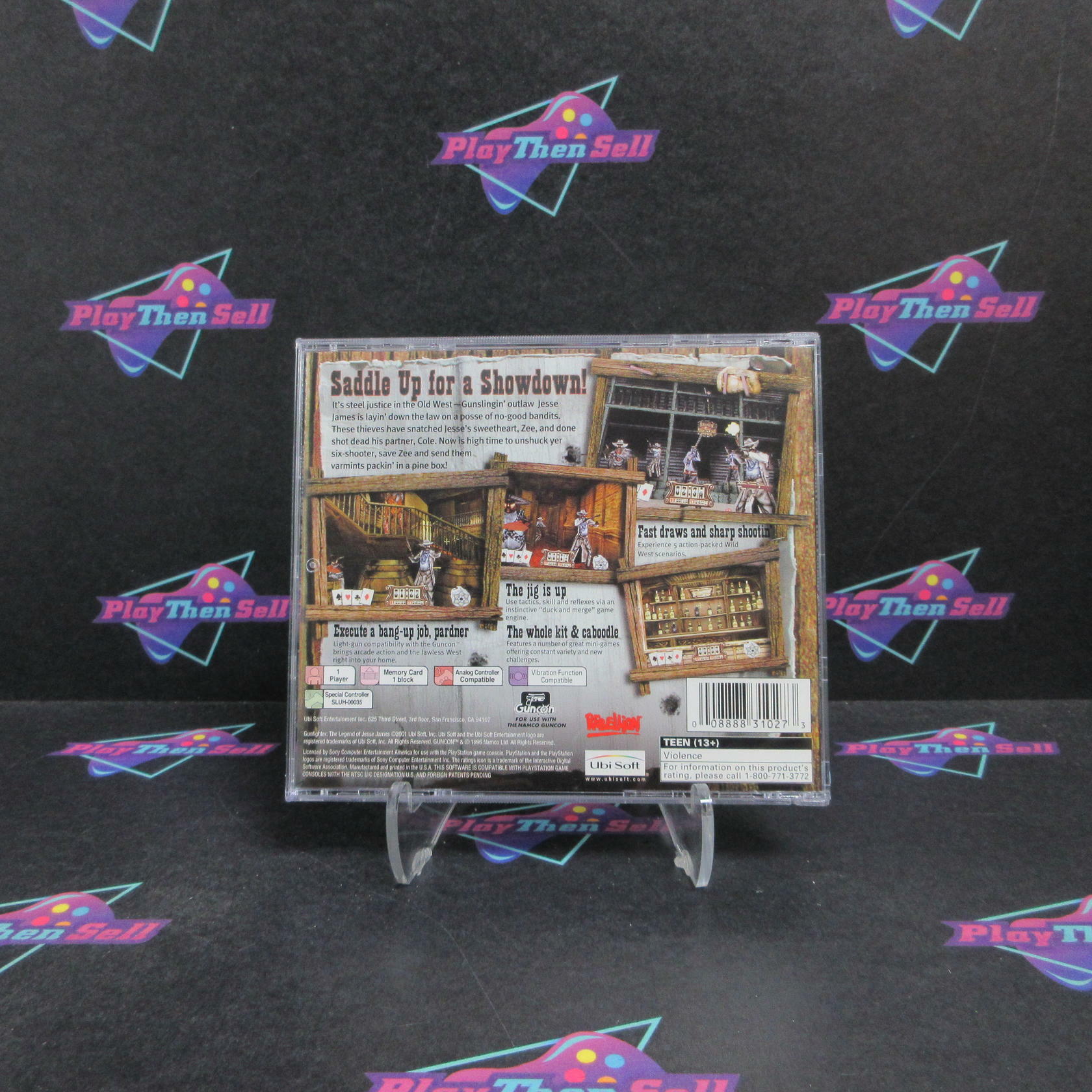 Gun Fighter The Legend of Jesse James PS1 PlayStation 1 Complete - Refurbished