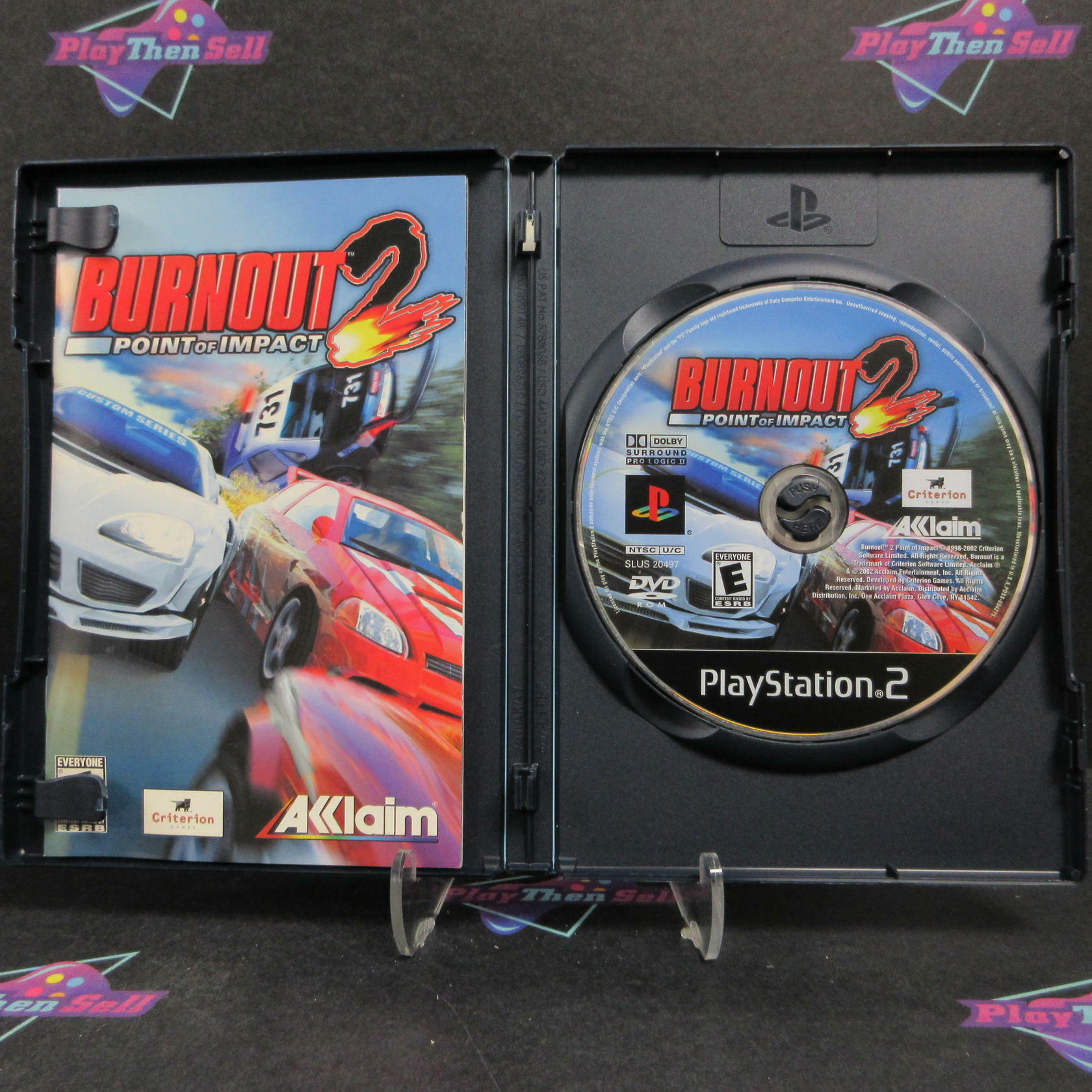 Burnout 2 Point of Impact PS2 PlayStation 2 + Reg Card Complete - Excellent