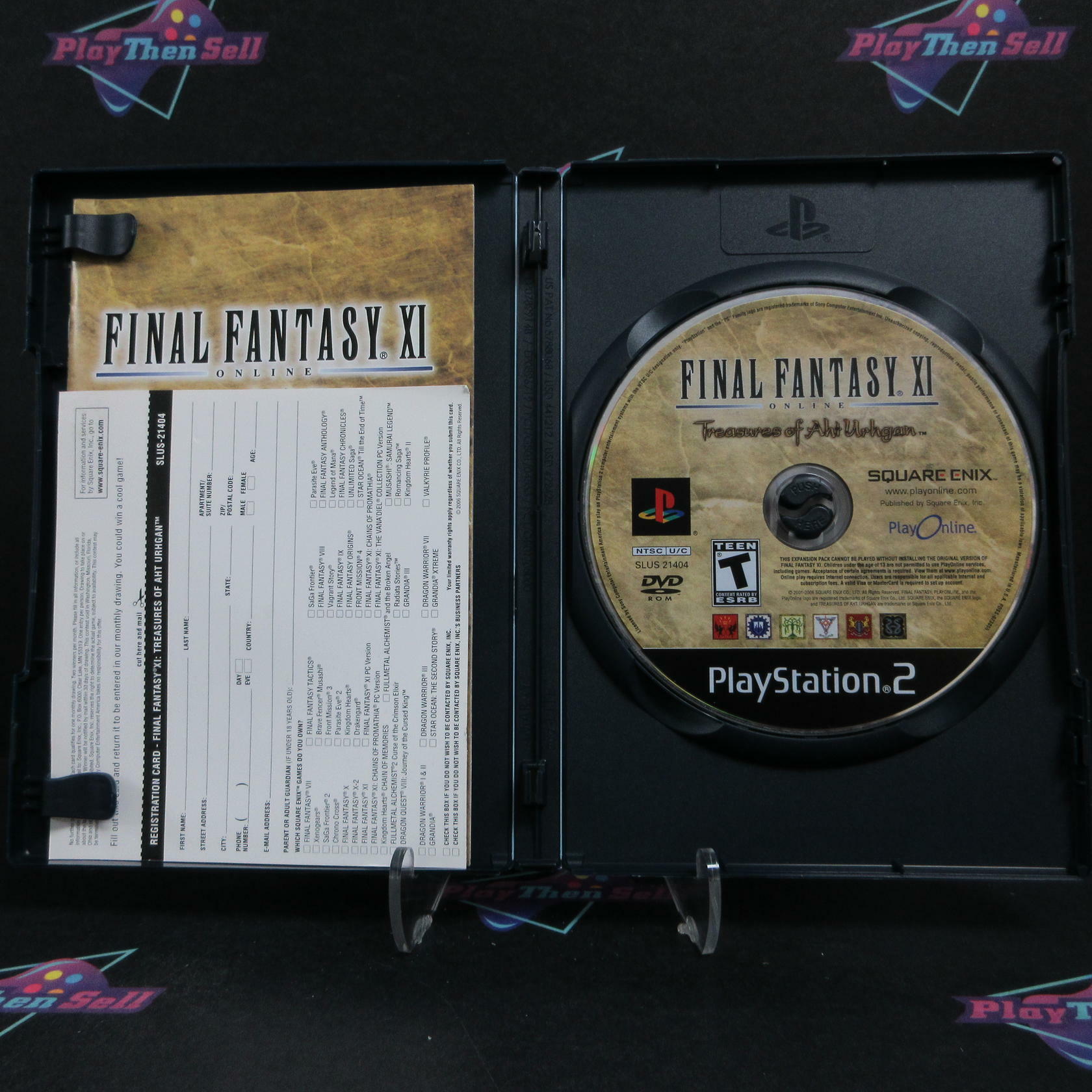 Final Fantasy XI Treasures Ahi Urhgan PS2 PlayStation 2 + Reg Card - Excellent