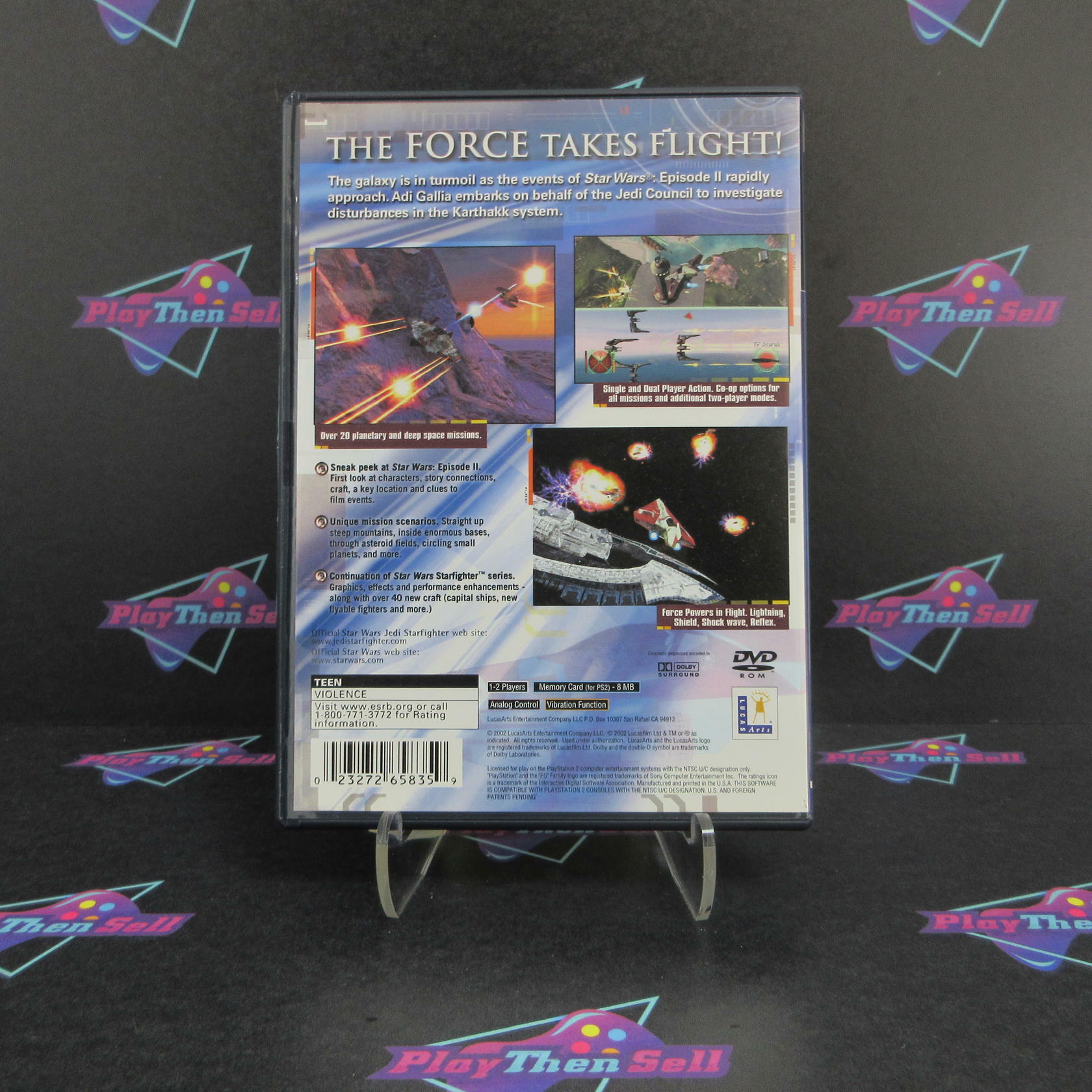 Star Wars Jedi Starfighter PS2 PlayStation 2 + Reg Card Complete - Excellent