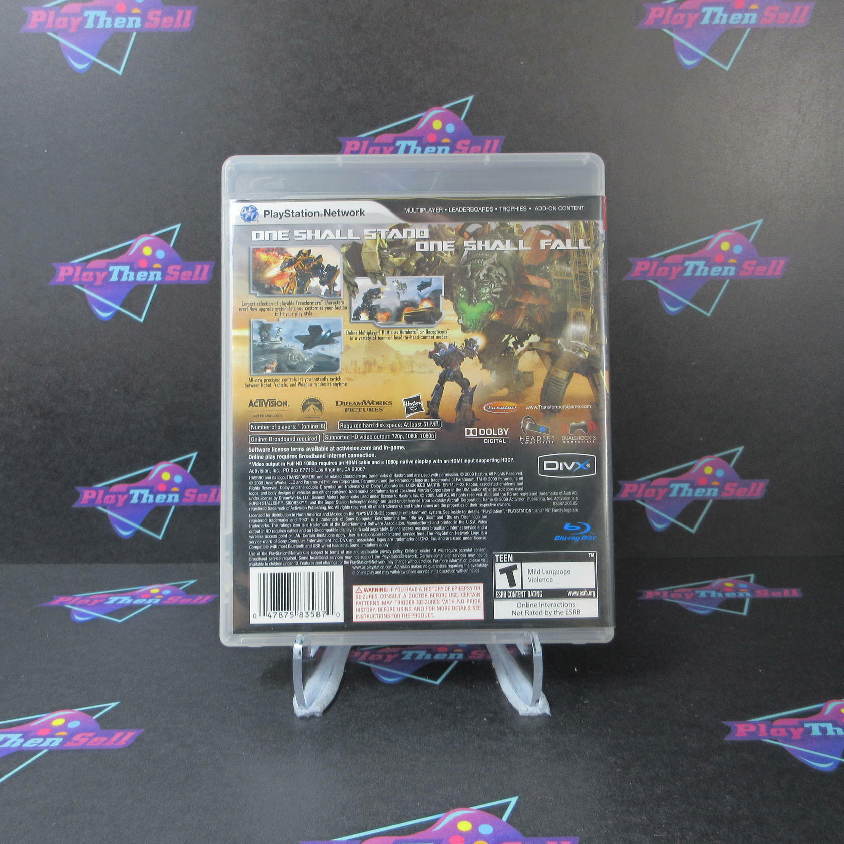 Transformers Revenge of the Fallen PS3 PlayStation 3 Complete - Very Good