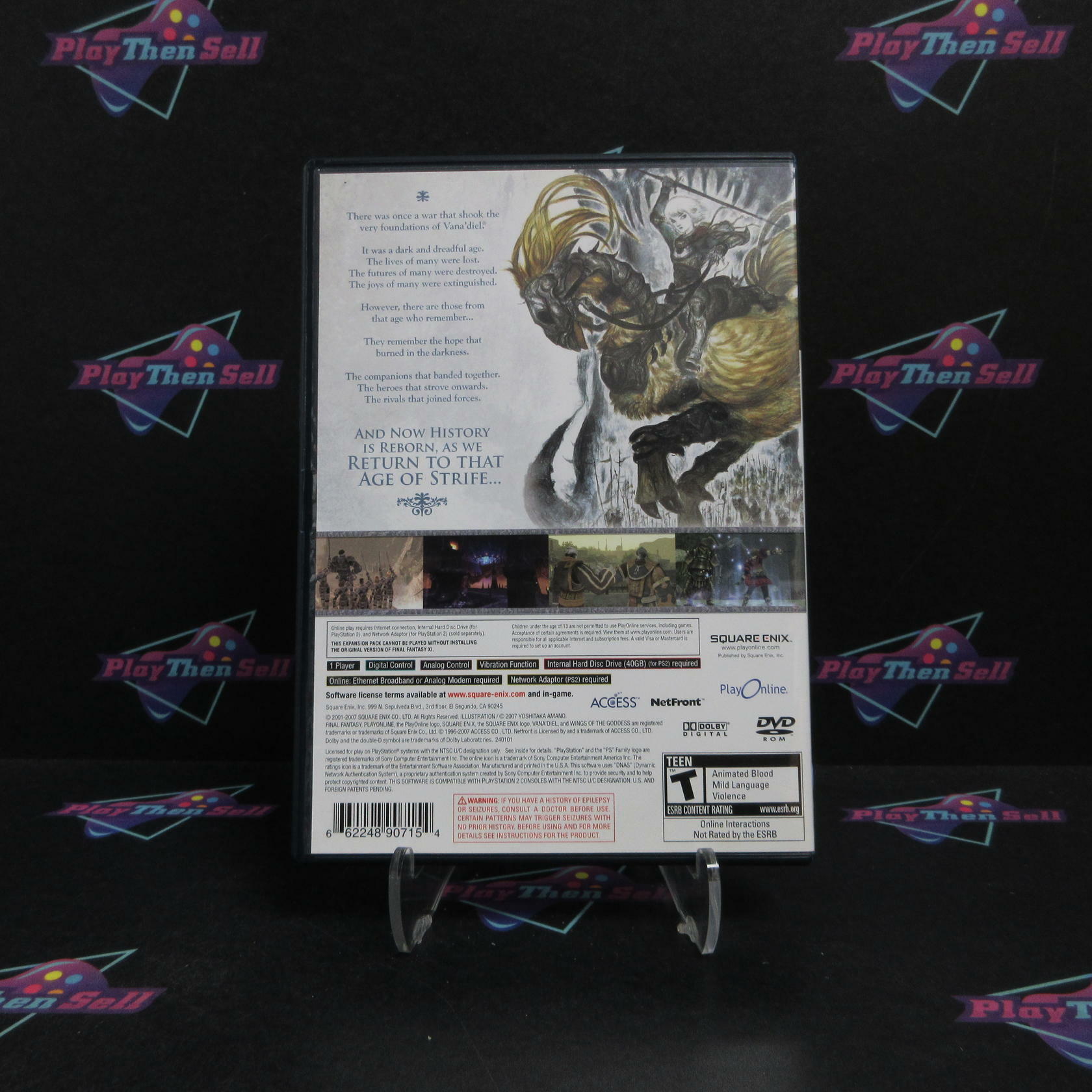 Final Fantasy XI Wings of the Goddess PS2 PlayStation 2 + Reg Card - Excellent