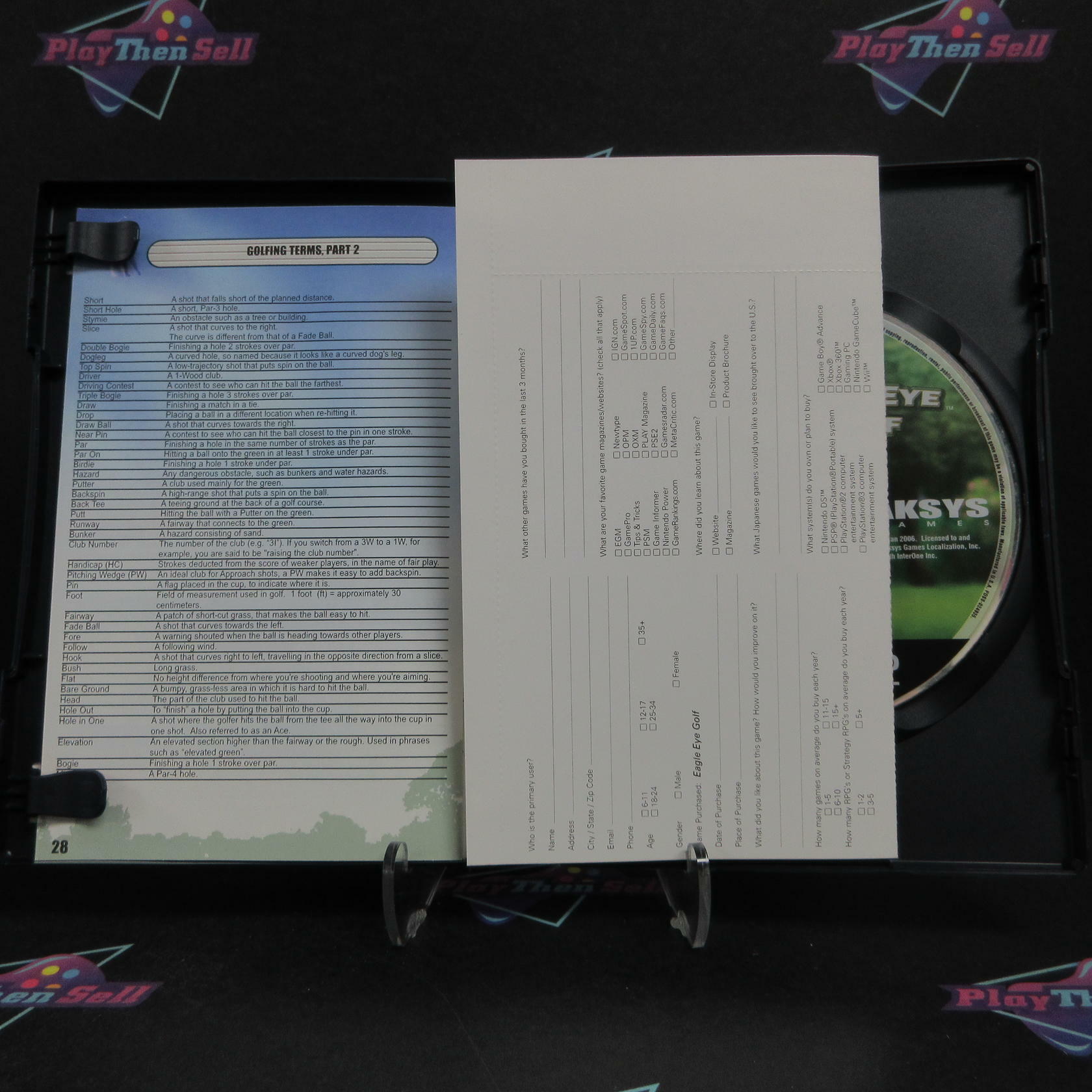 Eagle Eye Golf PS2 PlayStation 2 + Reg Card Complete - Excellent