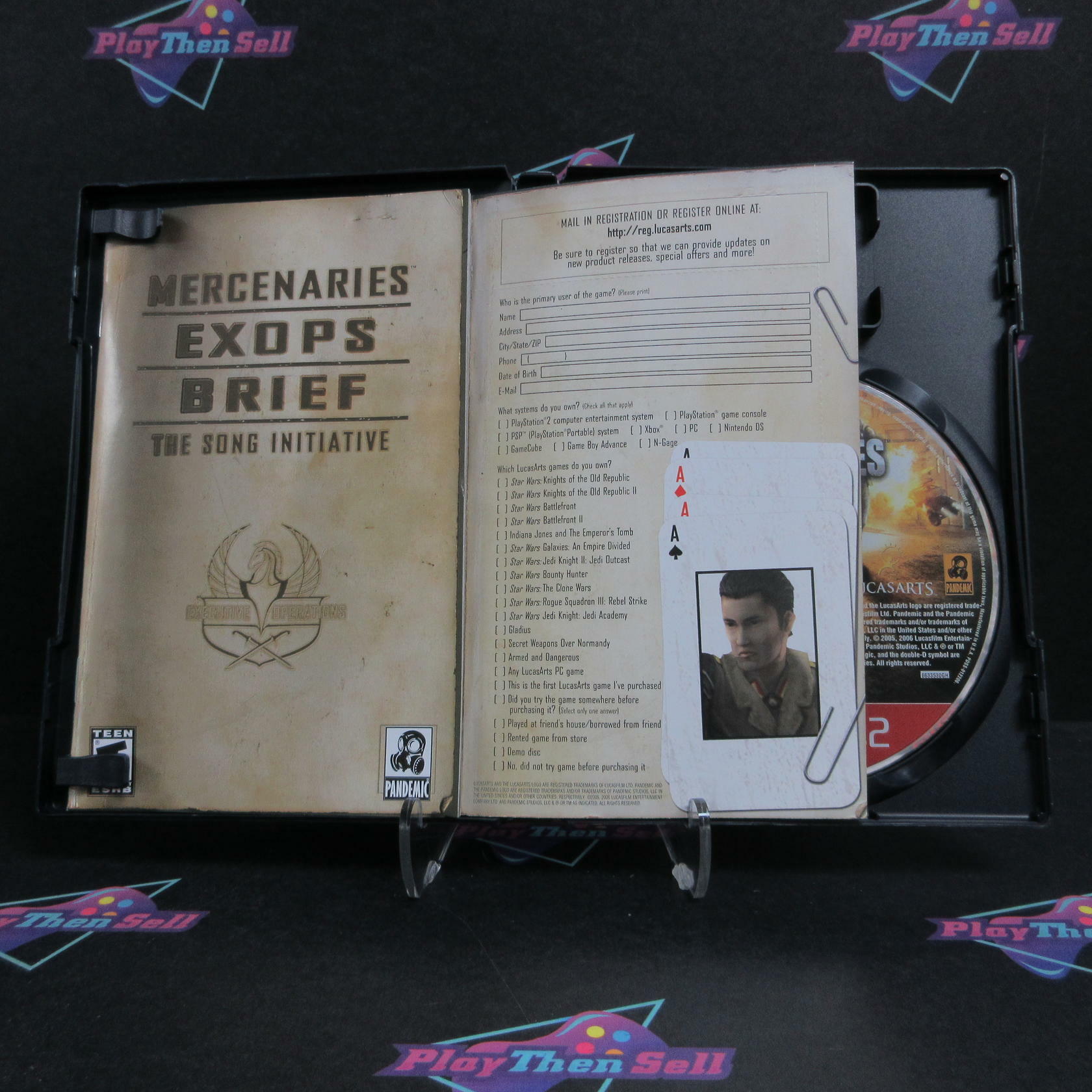Mercenaries Playground of Destruction PS2 GH + Reg Card Complete - Very Good