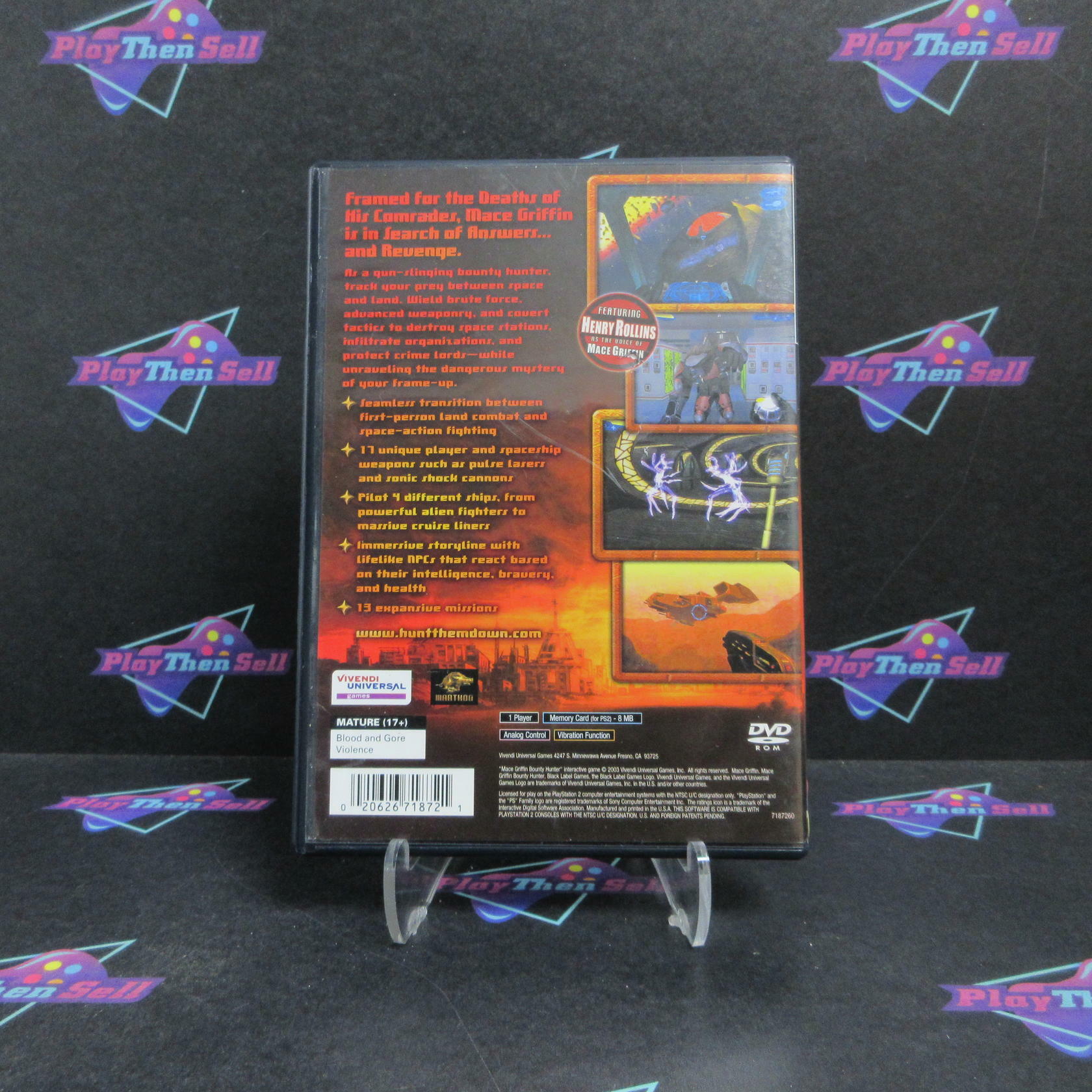 Mace Griffin Bounty Hunter PS2 PlayStation 2 + Reg Card Complete - Very Good