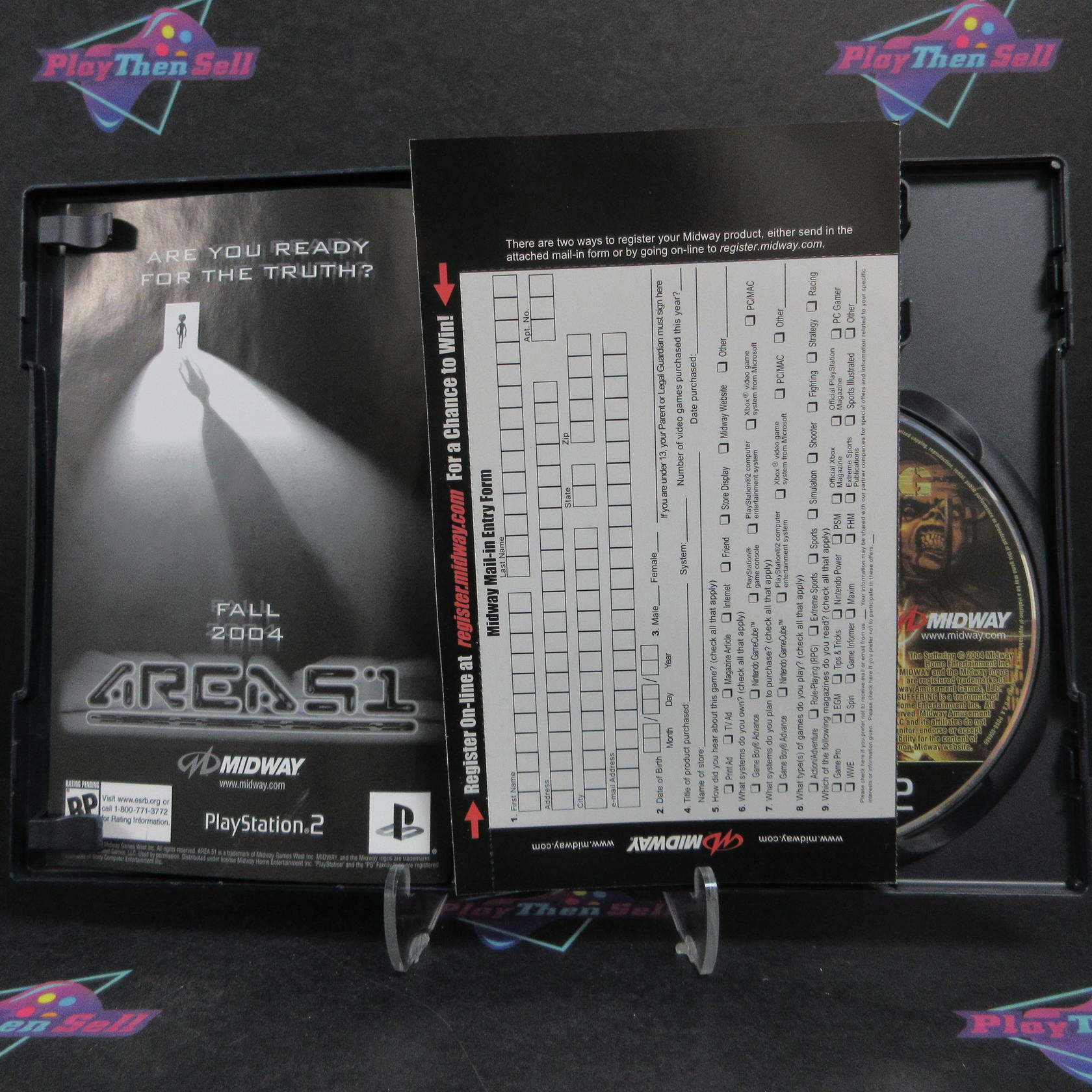 The Suffering PS2 PlayStation 2 + Reg Card Complete - Very Good