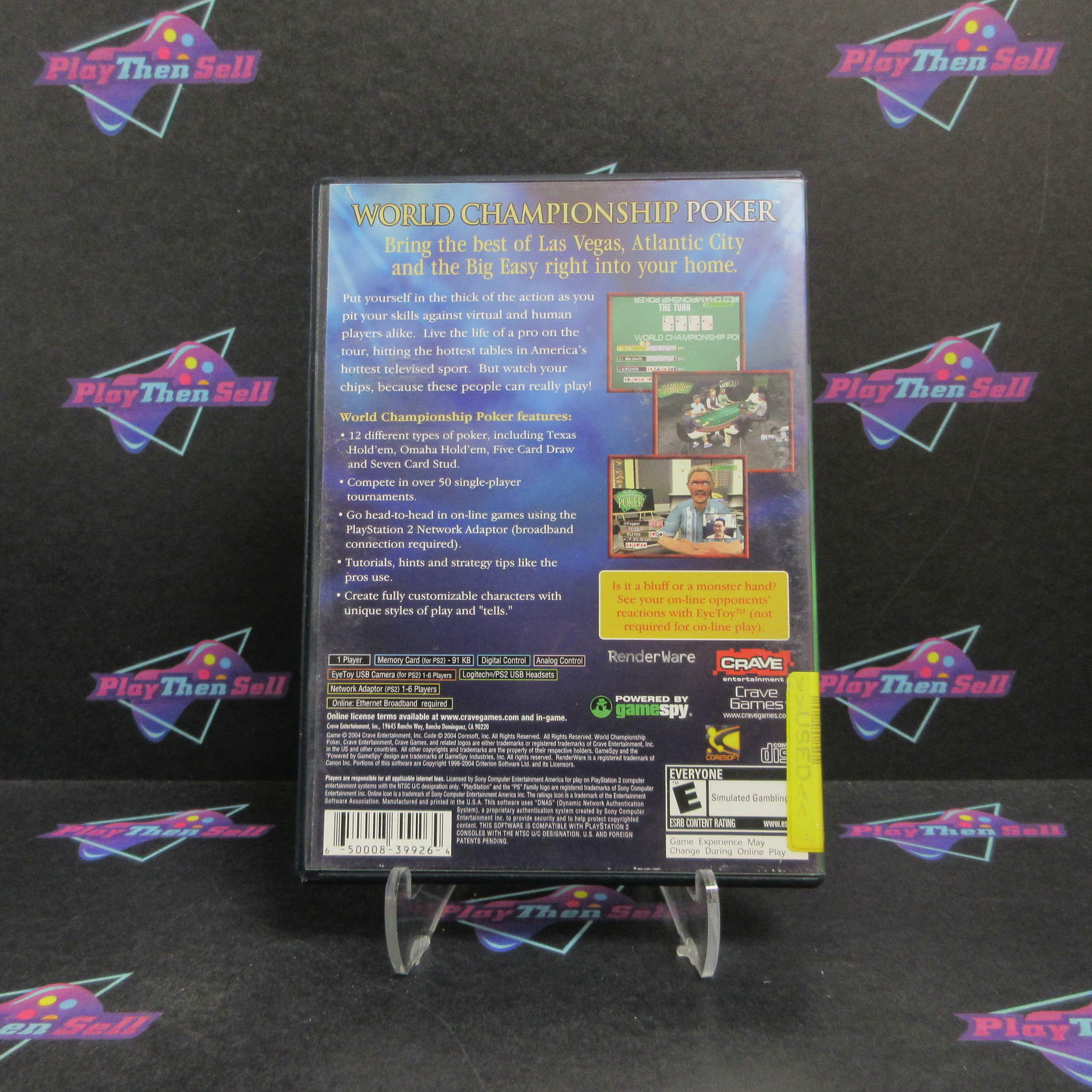 World Championship Poker PS2 PlayStation 2 + DVD Complete - Very Good