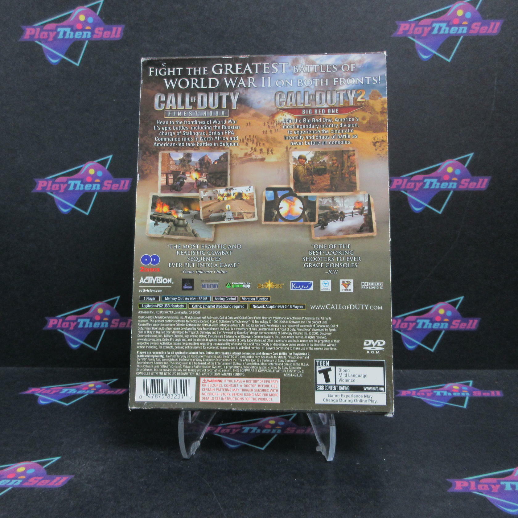 Call of Duty Legacy PS2 PlayStation 2 - Very Good