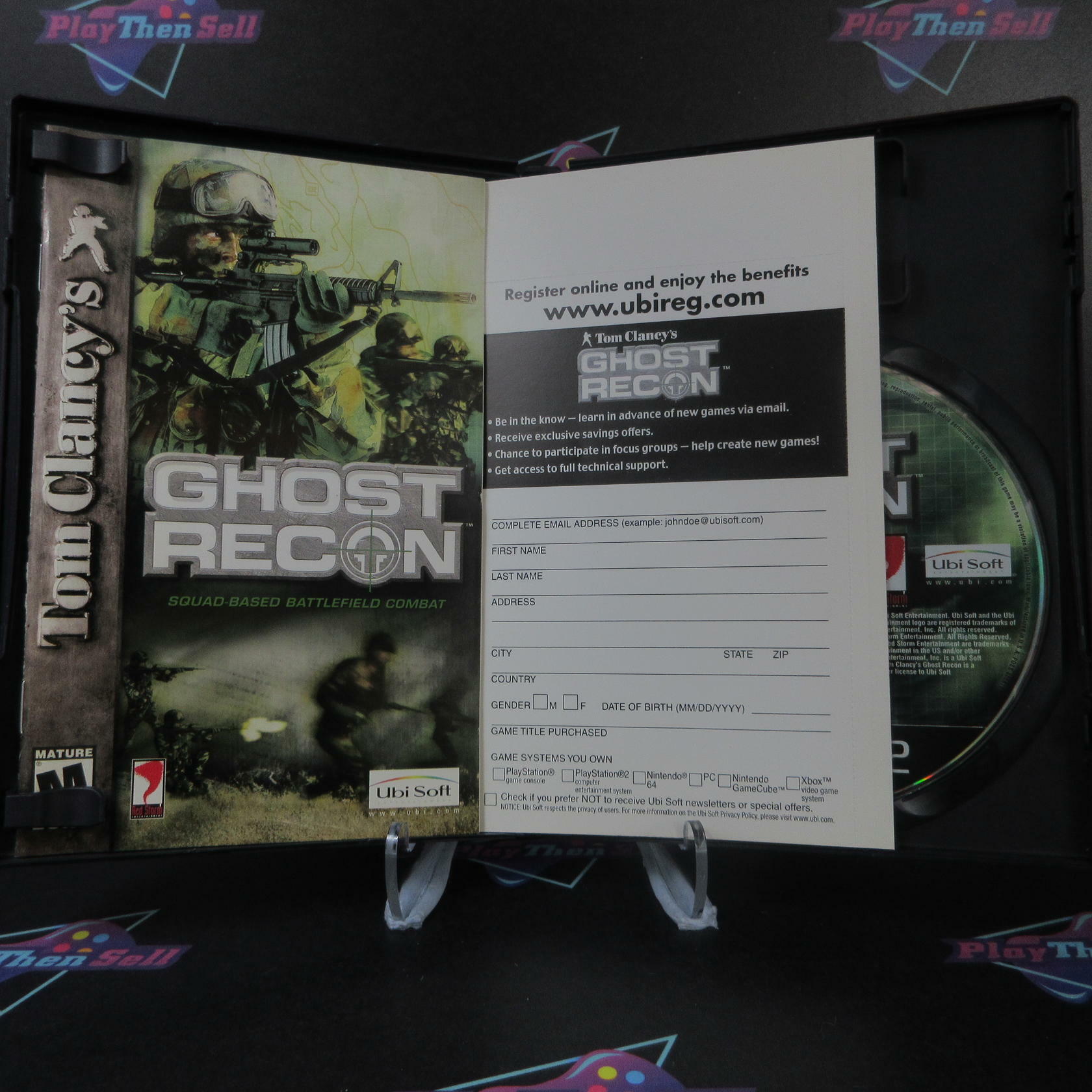 Tom Clancy's Ghost Recon PS2 PlayStation 2 + Reg Card Complete - Very Good